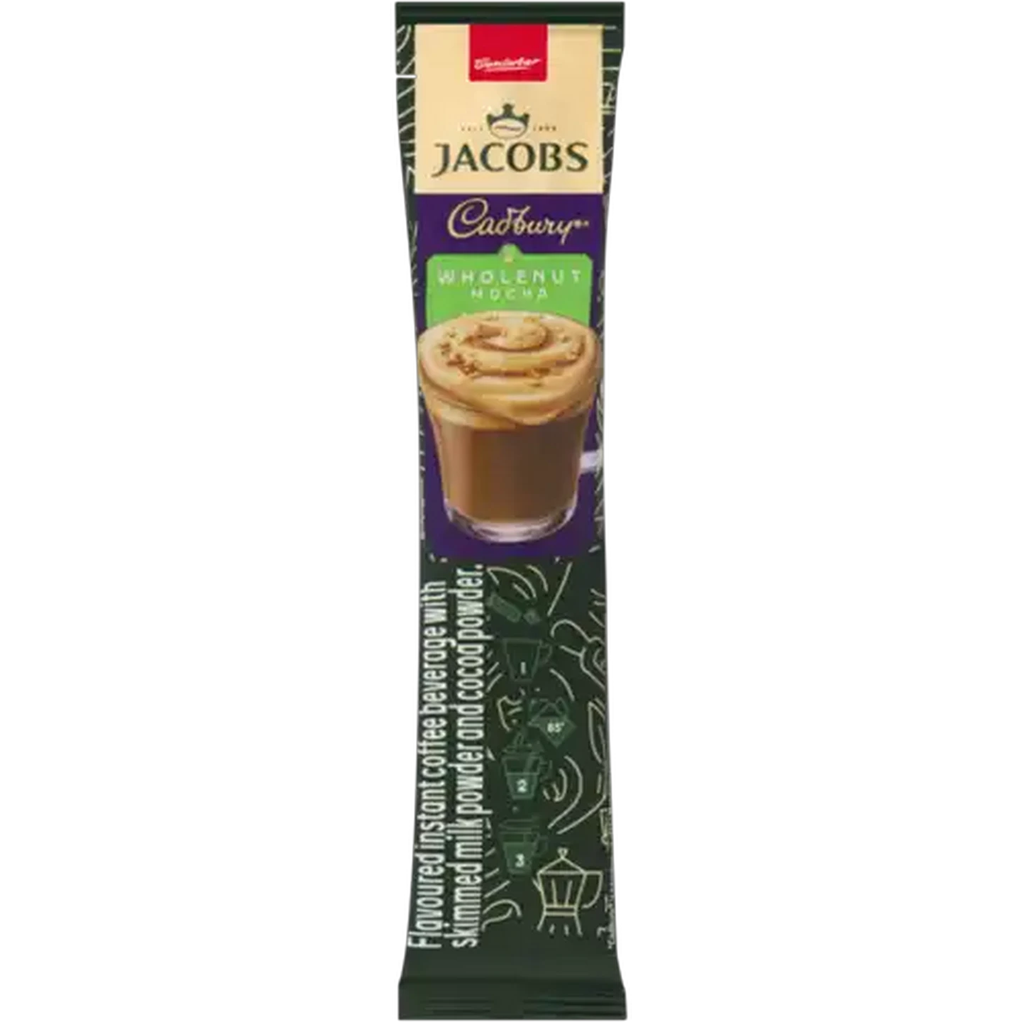 Image of Jacobs Wholenut Flavoured Cadbury Instant Mocha 18.3g