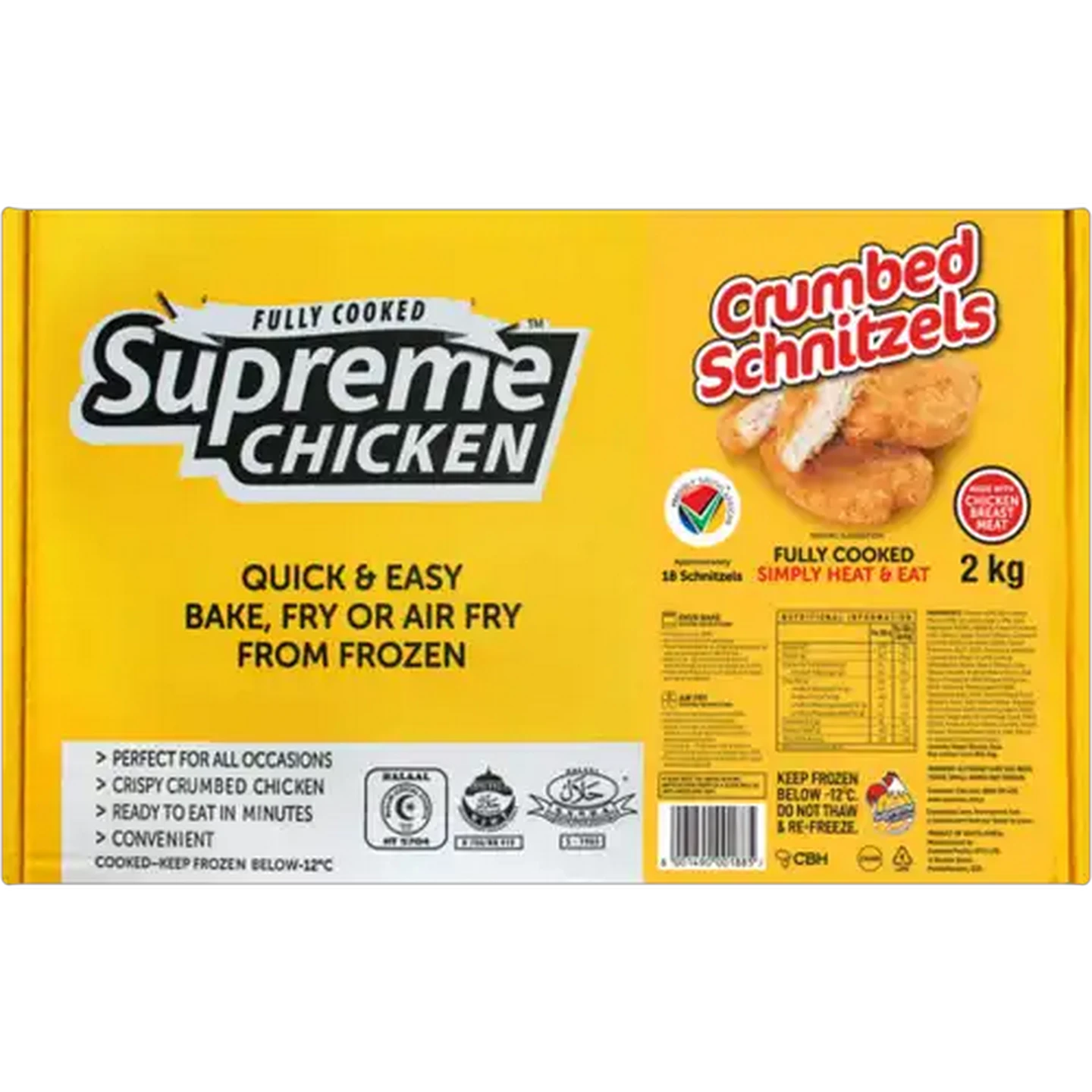Image of Supreme Chicken Frozen Crumbed Chicken Schnitzels 2kg