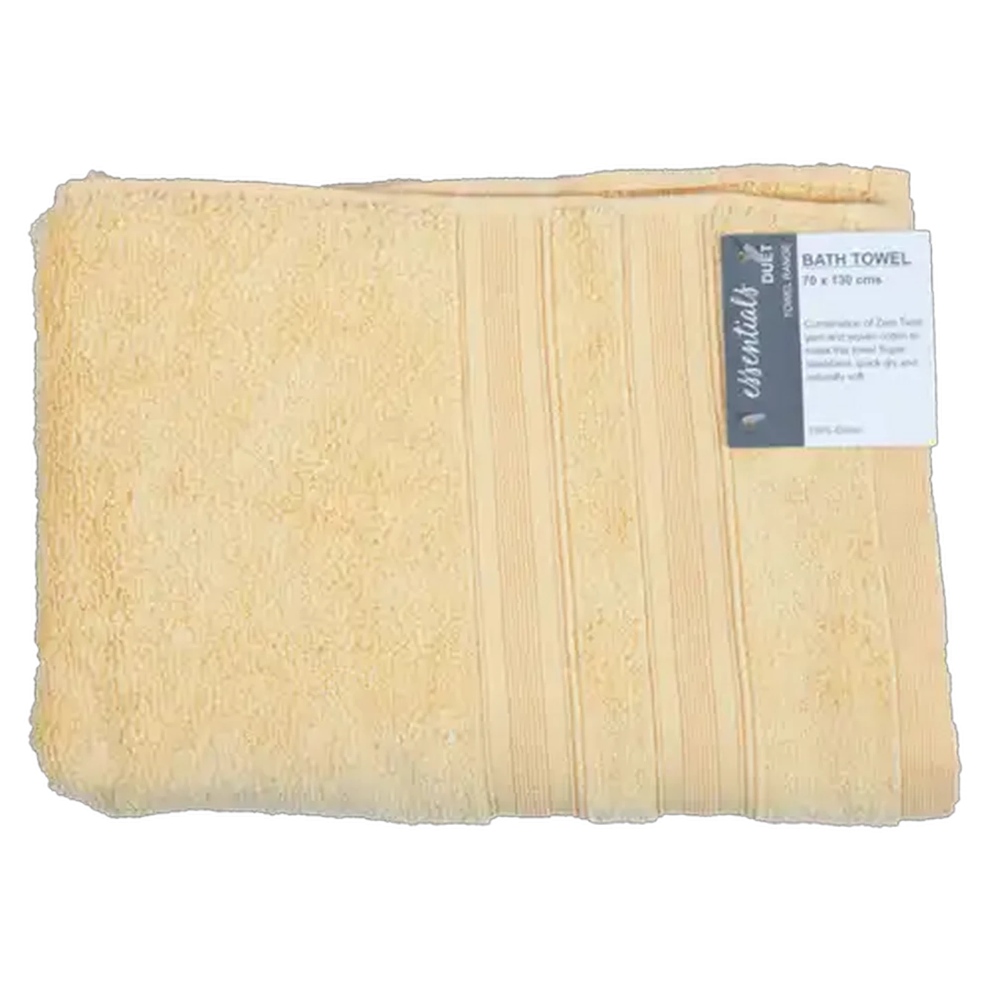 Image of Essentials Straw Coloured Broadway Bath Towel 70 x 130cm