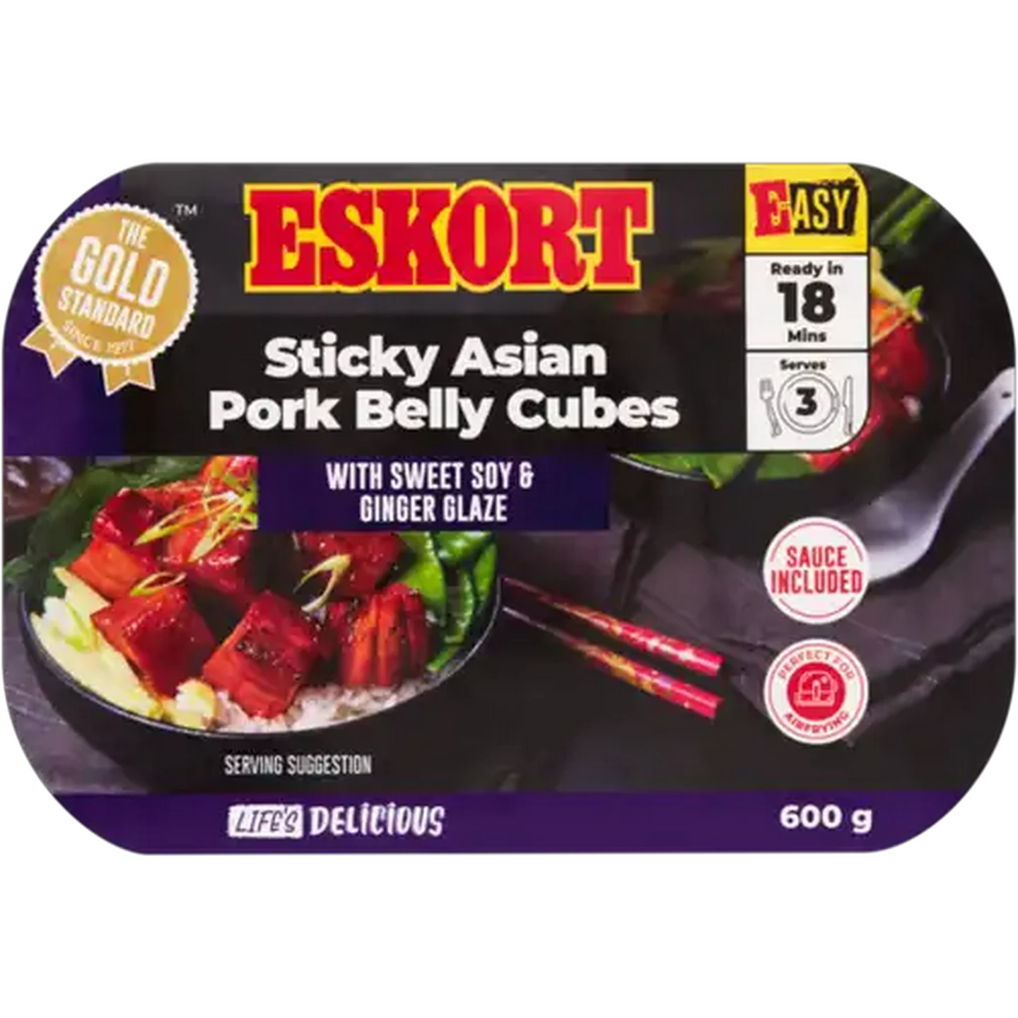 Image of Eskort Frozen Sticky Asian Pork Belly Cubes 600g