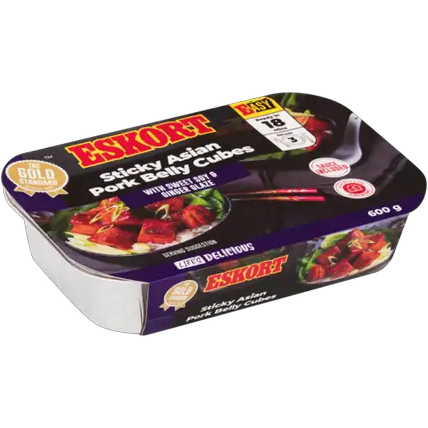 Image of Eskort Frozen Sticky Asian Pork Belly Cubes 600g