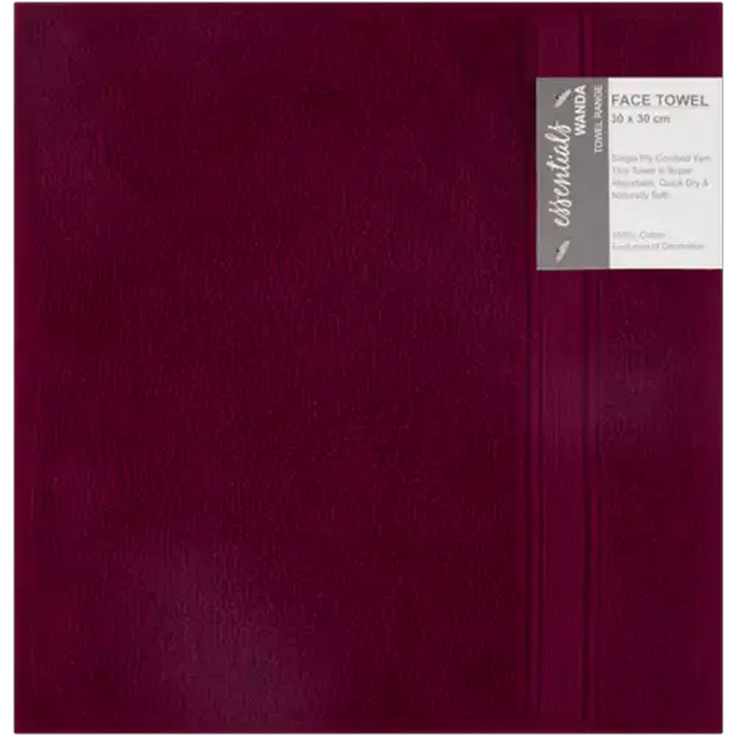 Image of Essentials Burgundy Burgundy Wanda Face Towel 300mm x 300mm