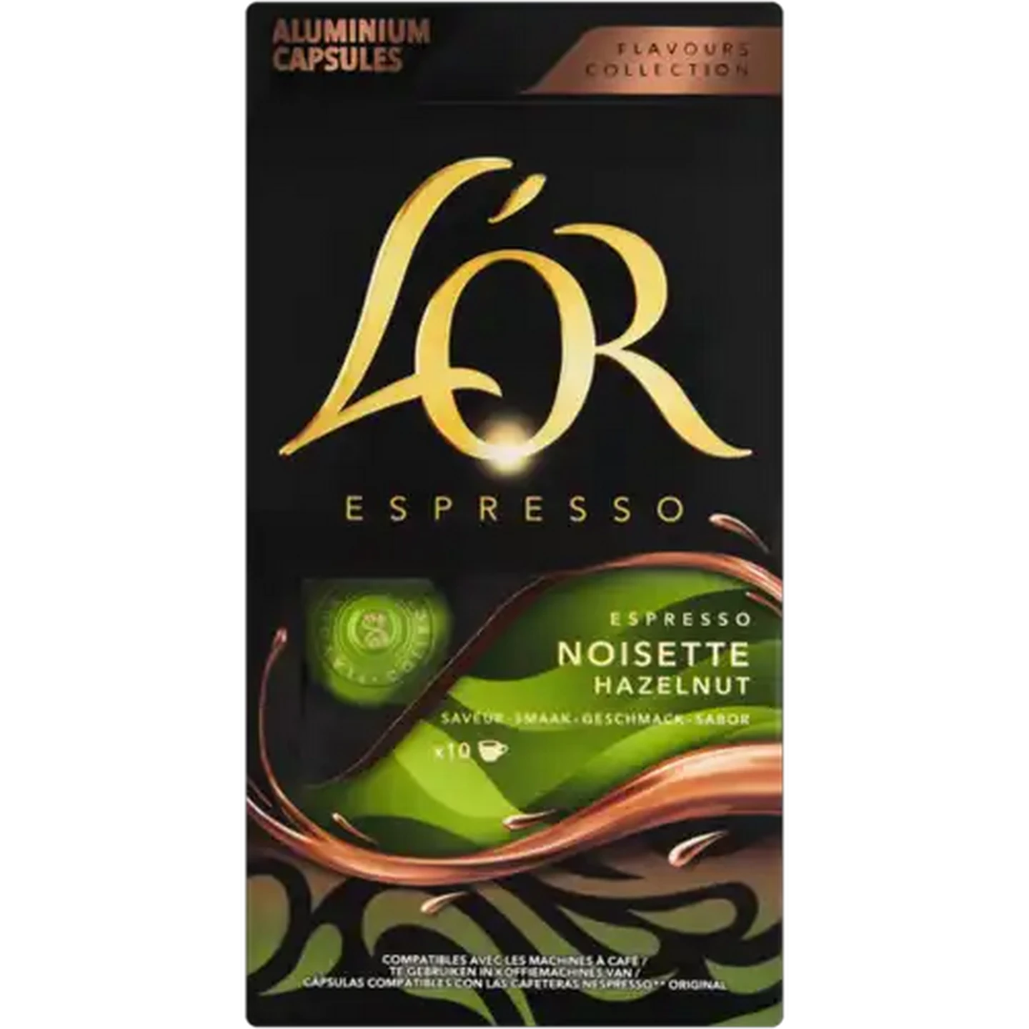 Image of L'OR Flavours Collection Noisette Hazelnut Espresso Capsules 10 Pack