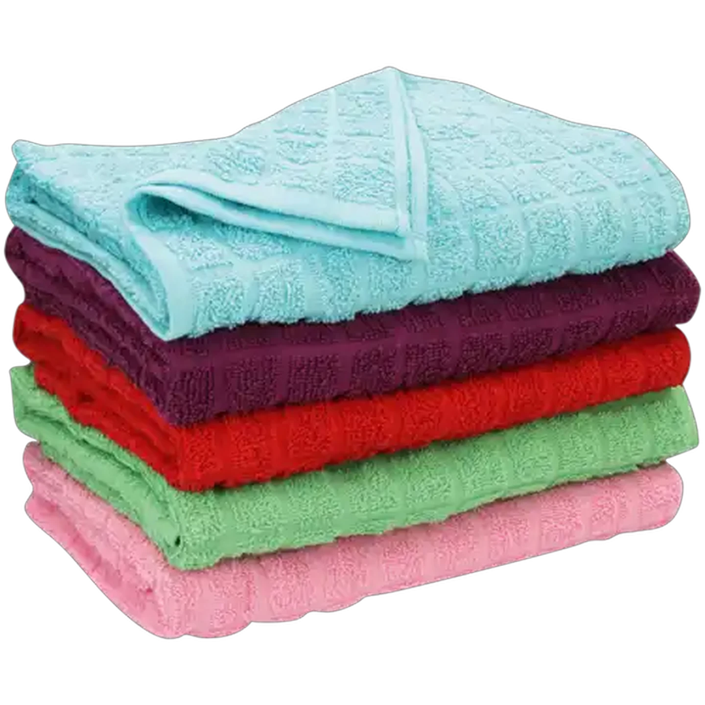 Image of Essentials Checked Bath Towel 70 x 130cm (Colour May Vary)