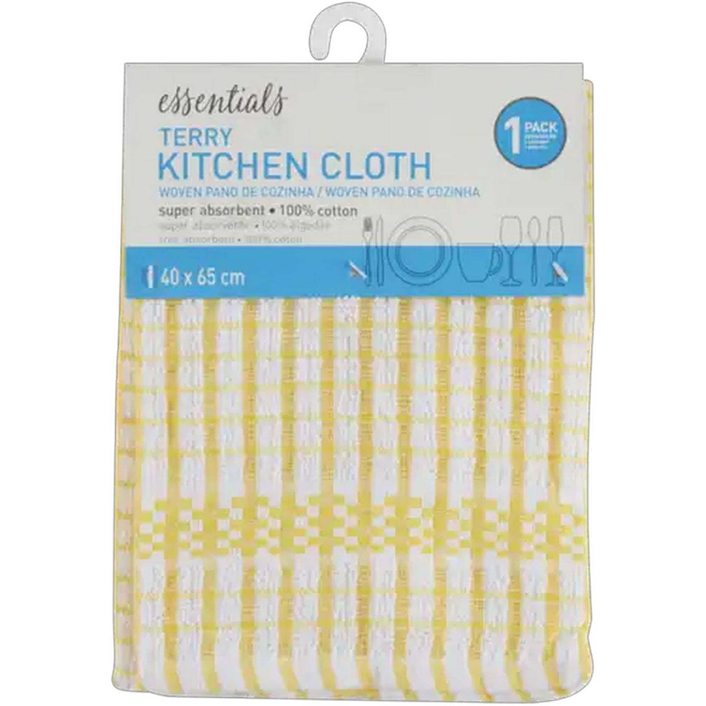 Image of Essentials Woven Terry Kitchen Cloth (Colour May Vary)