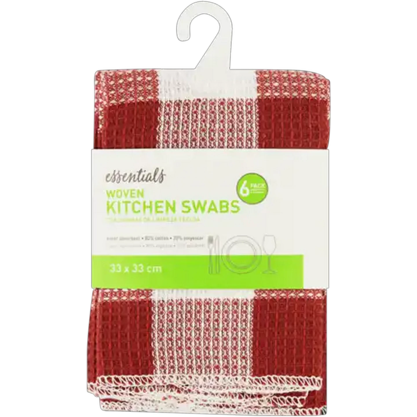 Image of Essentials Assorted Woven Kitchen Swabs 6-Pack