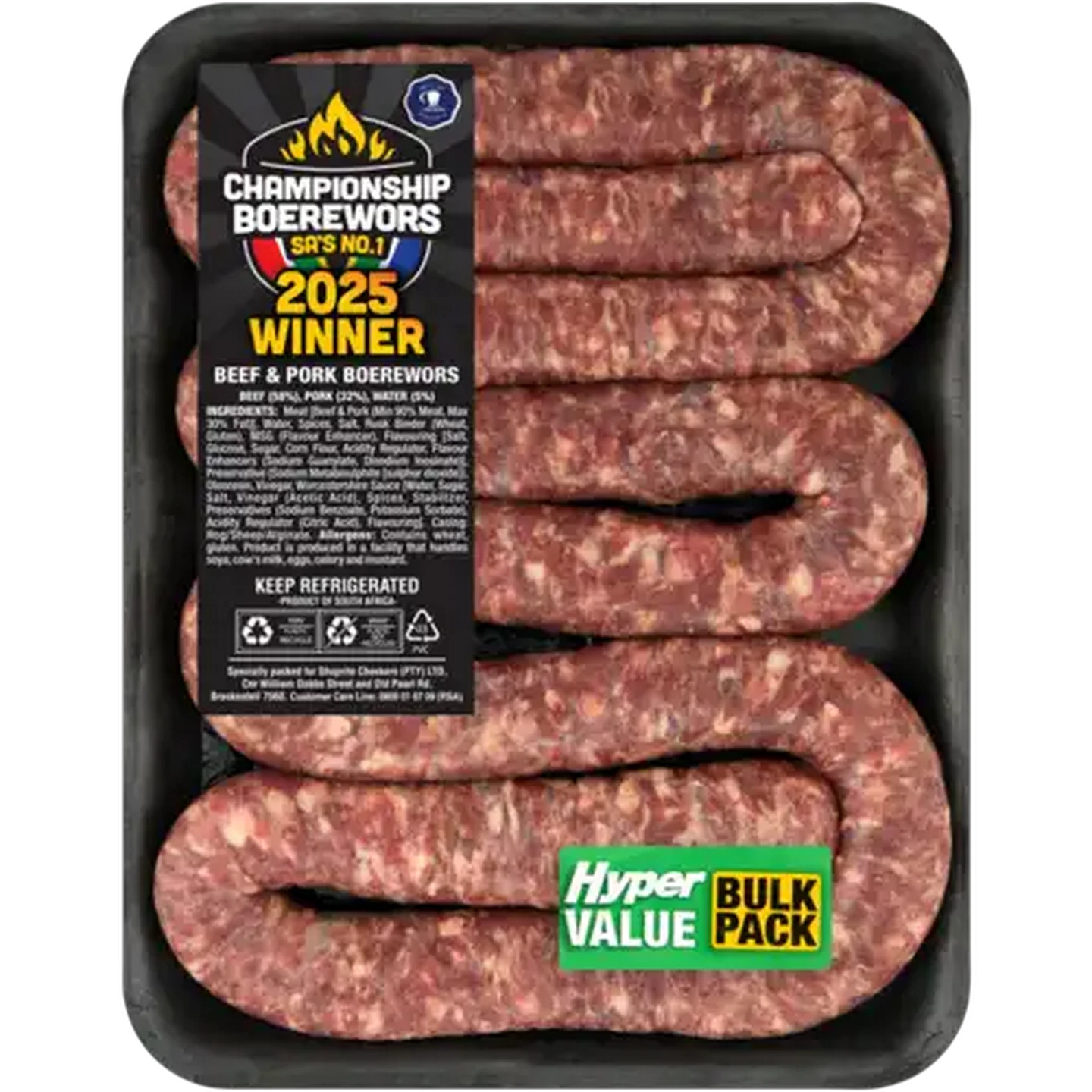 Image of Championship Boerewors Beef & Pork Boerewors Per KG