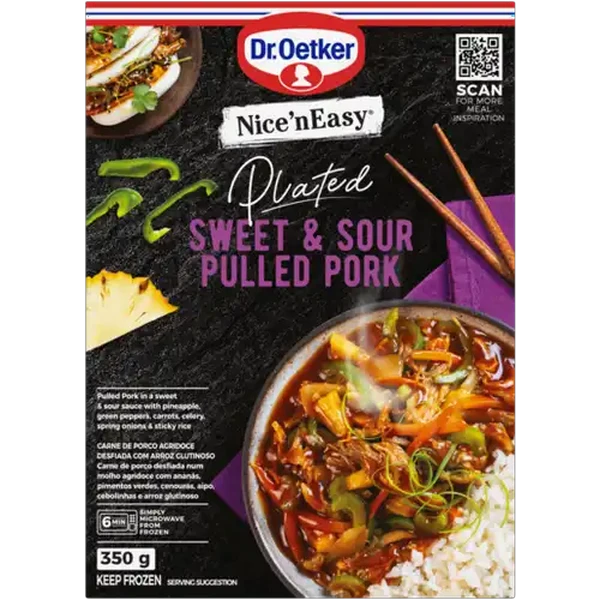 Dr. Oetker Nice 'n Easy Frozen Sweet & Sour Pulled Pork 350g
