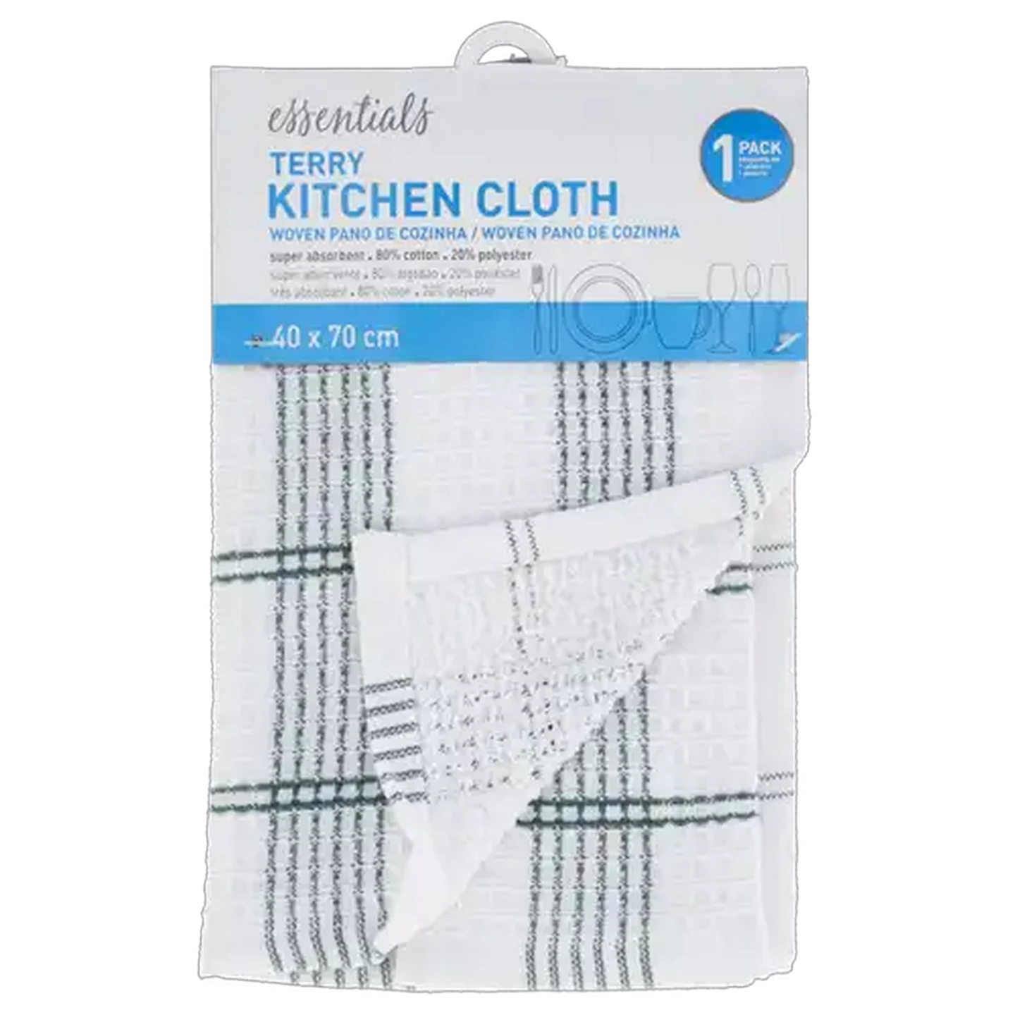 Image of Essentials Sage Germany Terry Kitchen Cloth 40 x 70cm
