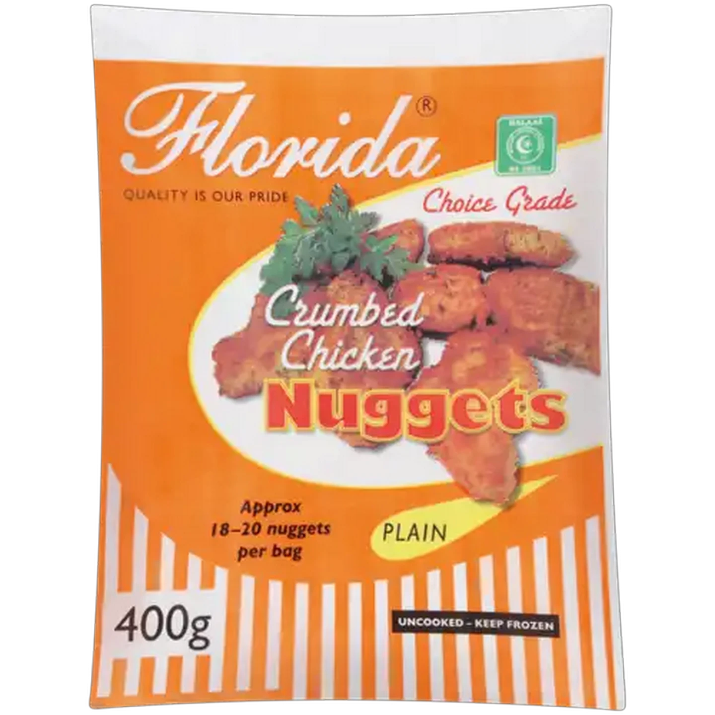 Image of Florida Foods Choice Grade Frozen Crumbed Chicken Nuggets 400g