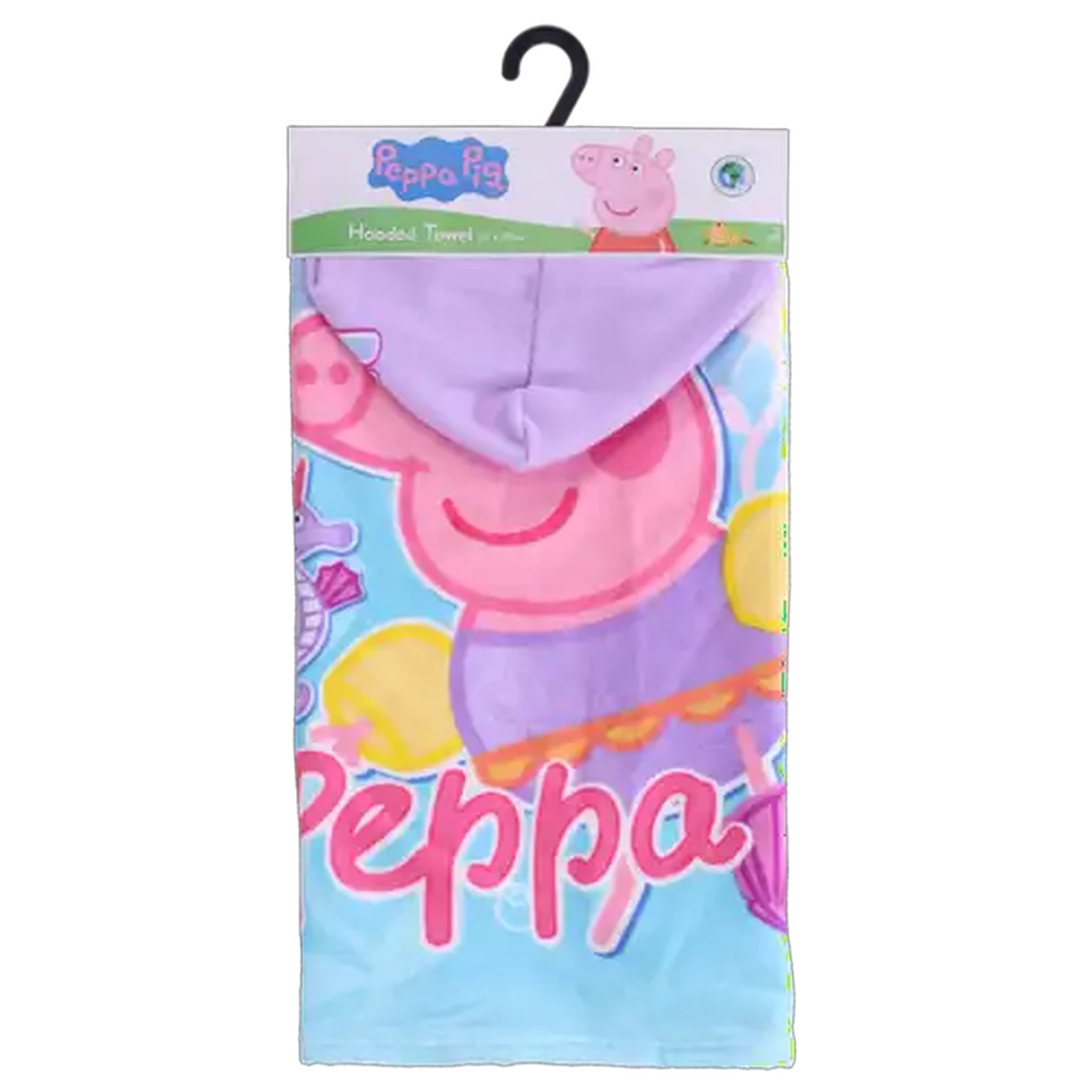 Image of Peppa Pig White Hooded Girls Beach Towel
