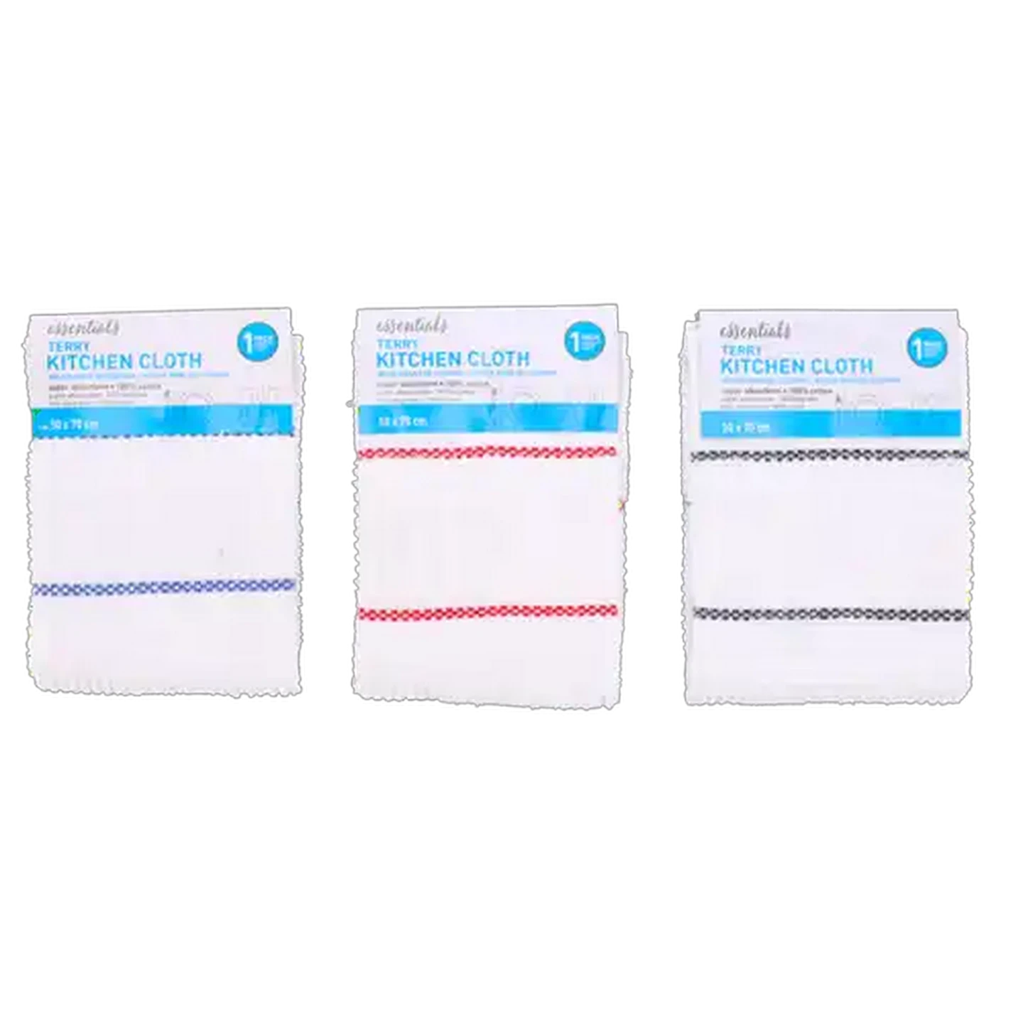 Image of Essentials White Terry Ivy Kitchen Cloth 50 x 70cm (Colour May Vary)