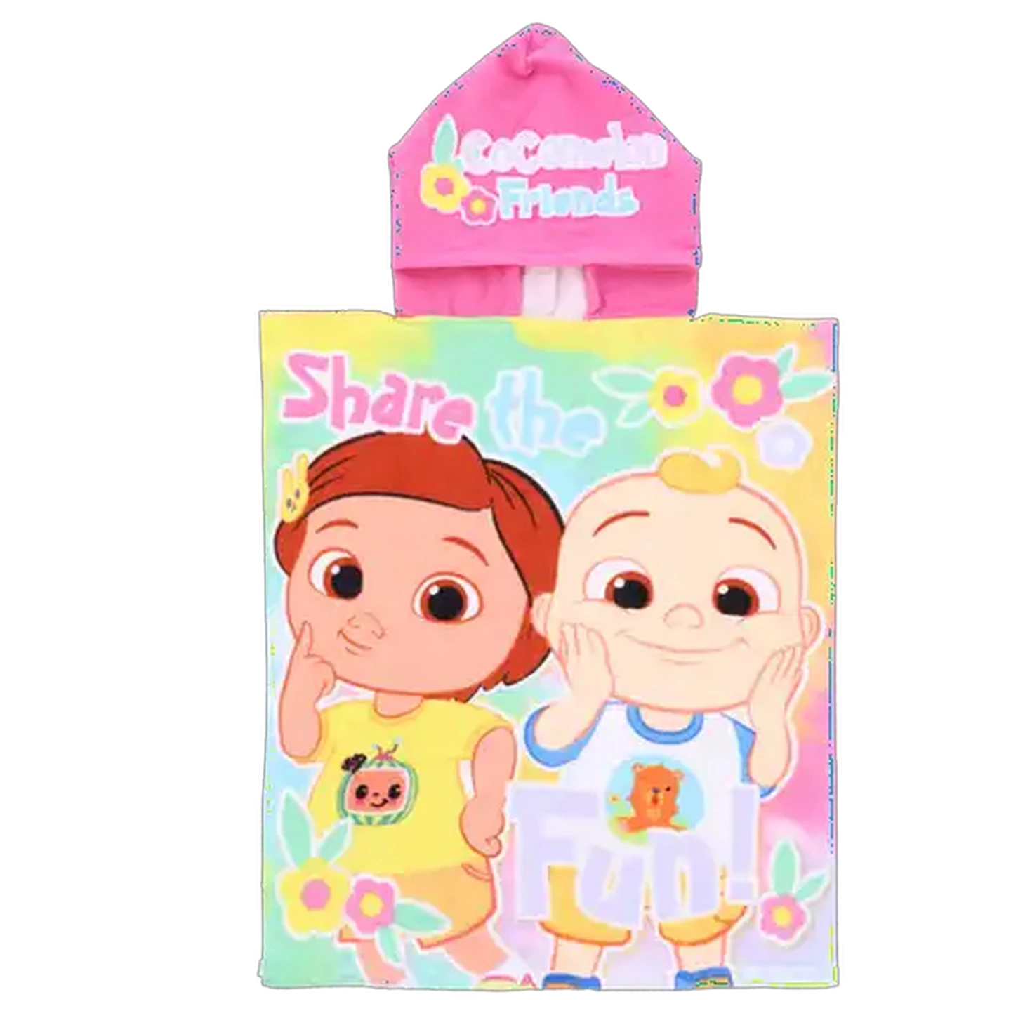 Image of Cocomelon Yellow Hooded Girls Beach Towel