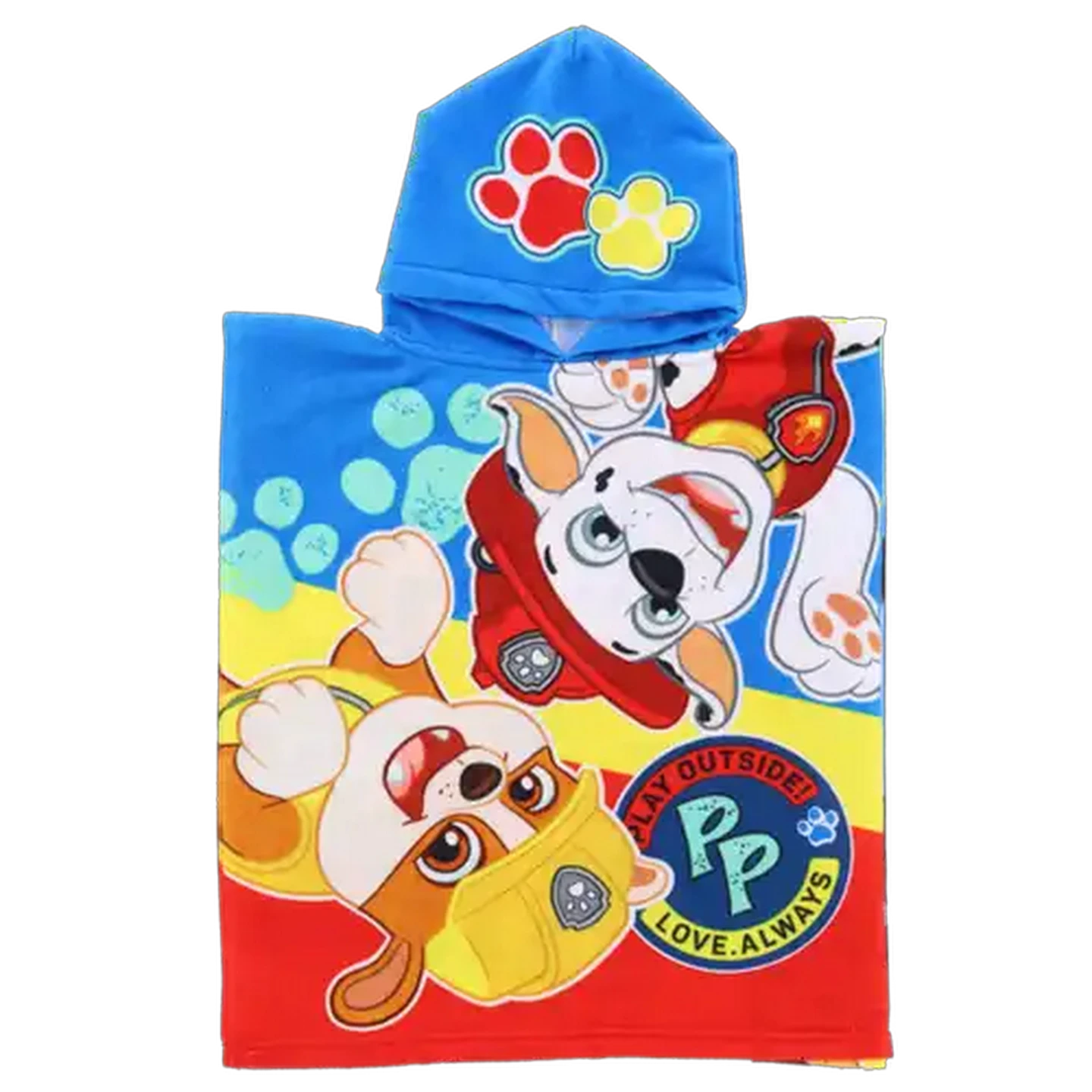 Image of PAW Patrol Boys Blue Hooded Beach Towel 50 x 115cm