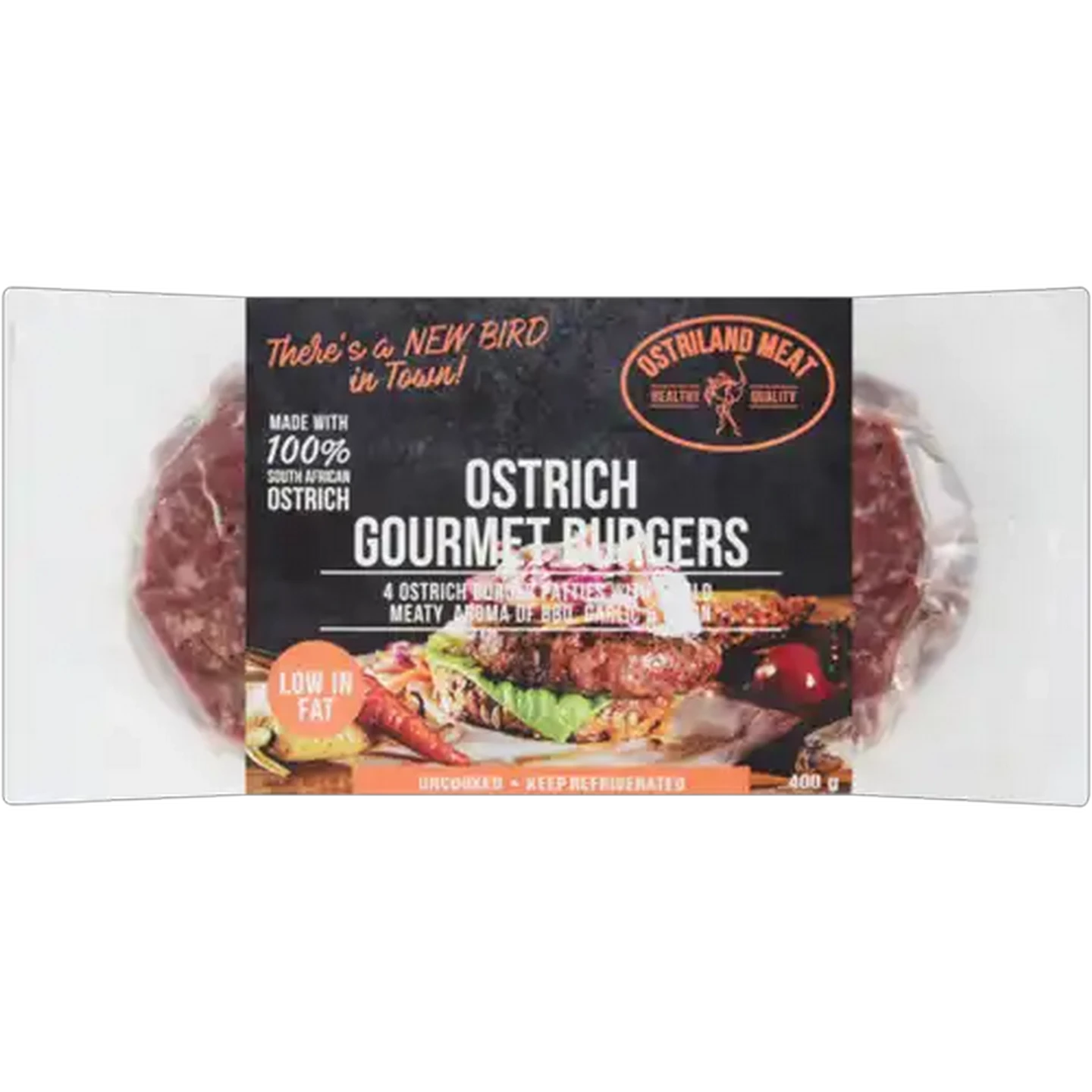 Image of Ostriland Meat Ostrich Gourmet Burgers 400g (4 Patties)