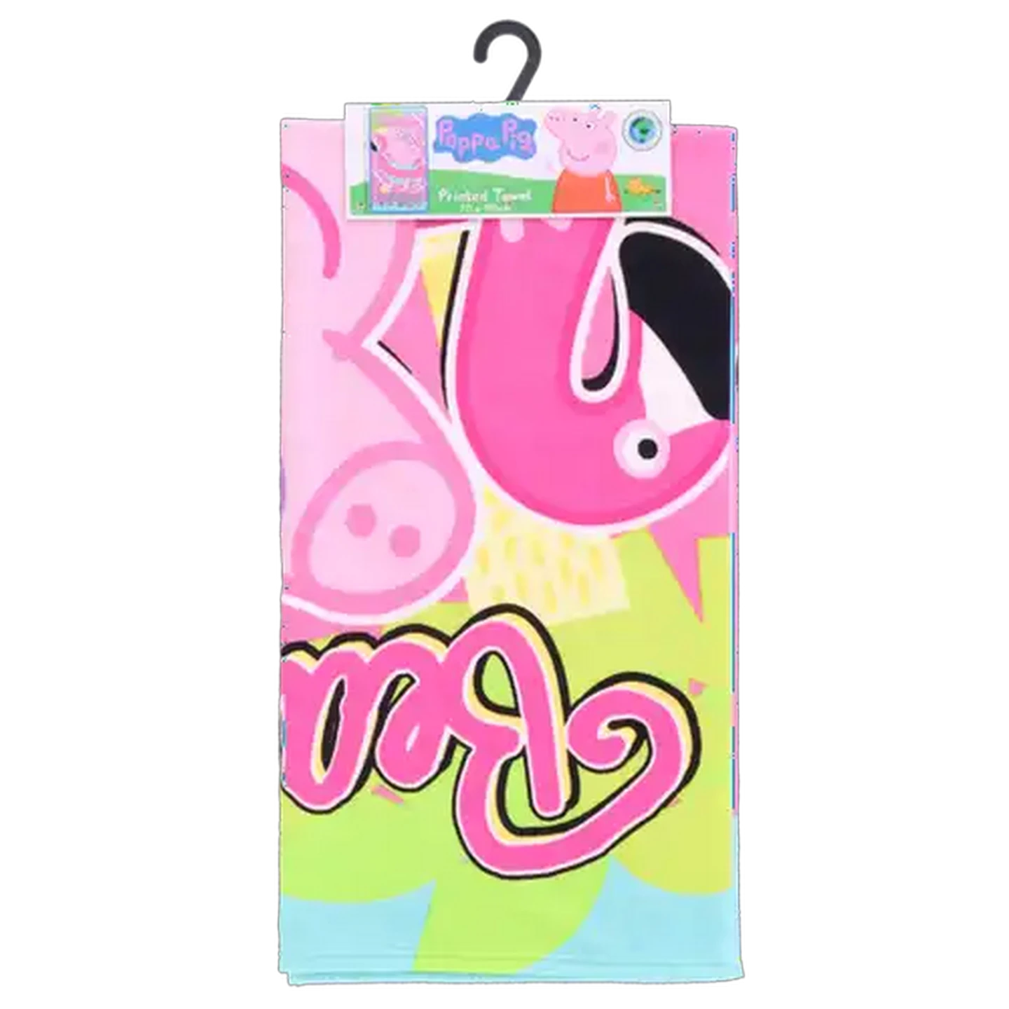 Image of Peppa Pig Girls Pink Beach Towel 70 x 130cm