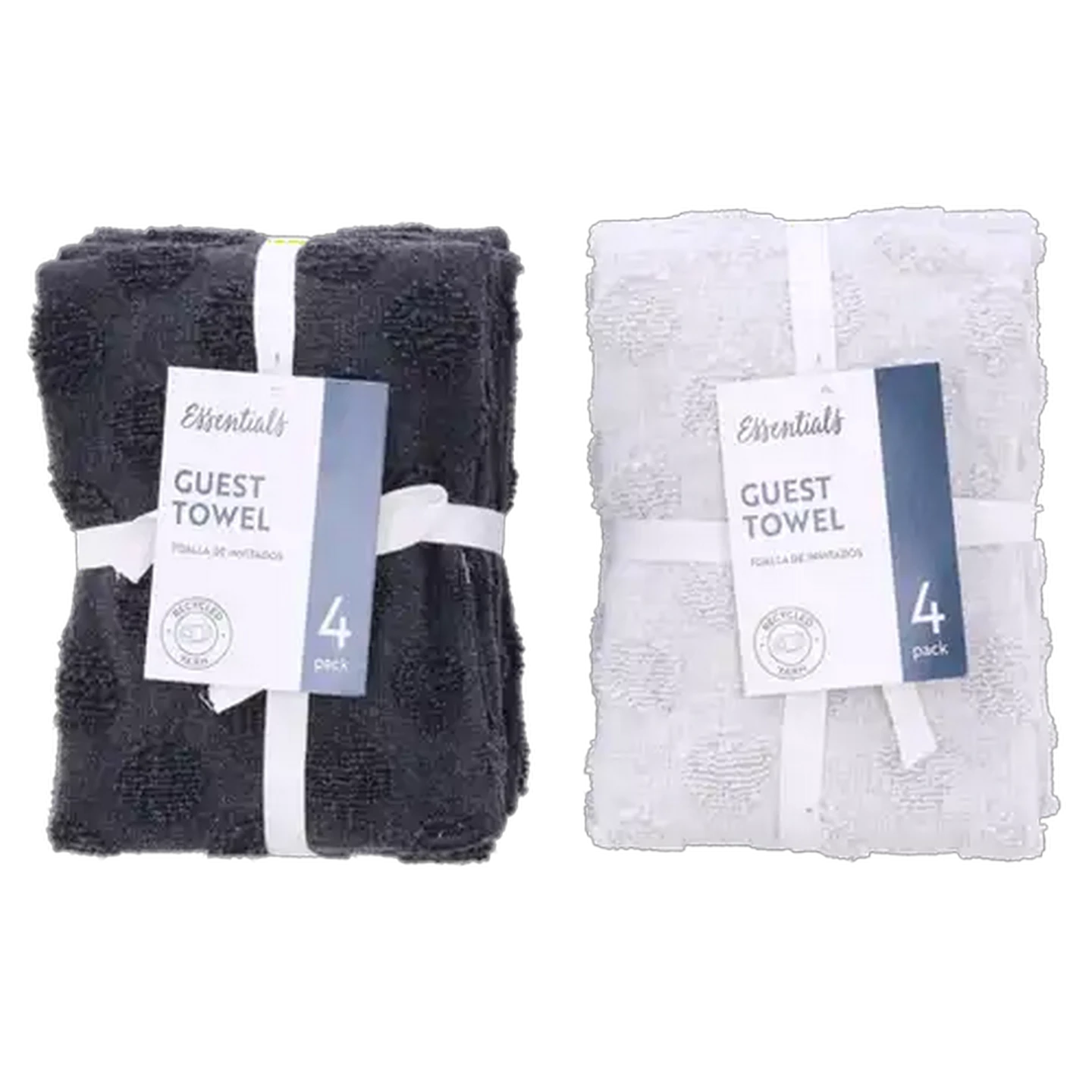 Image of Essentials Jacqaurd Dots Guest Towel 4-Pack 30 x 50cm (Colour May Vary)