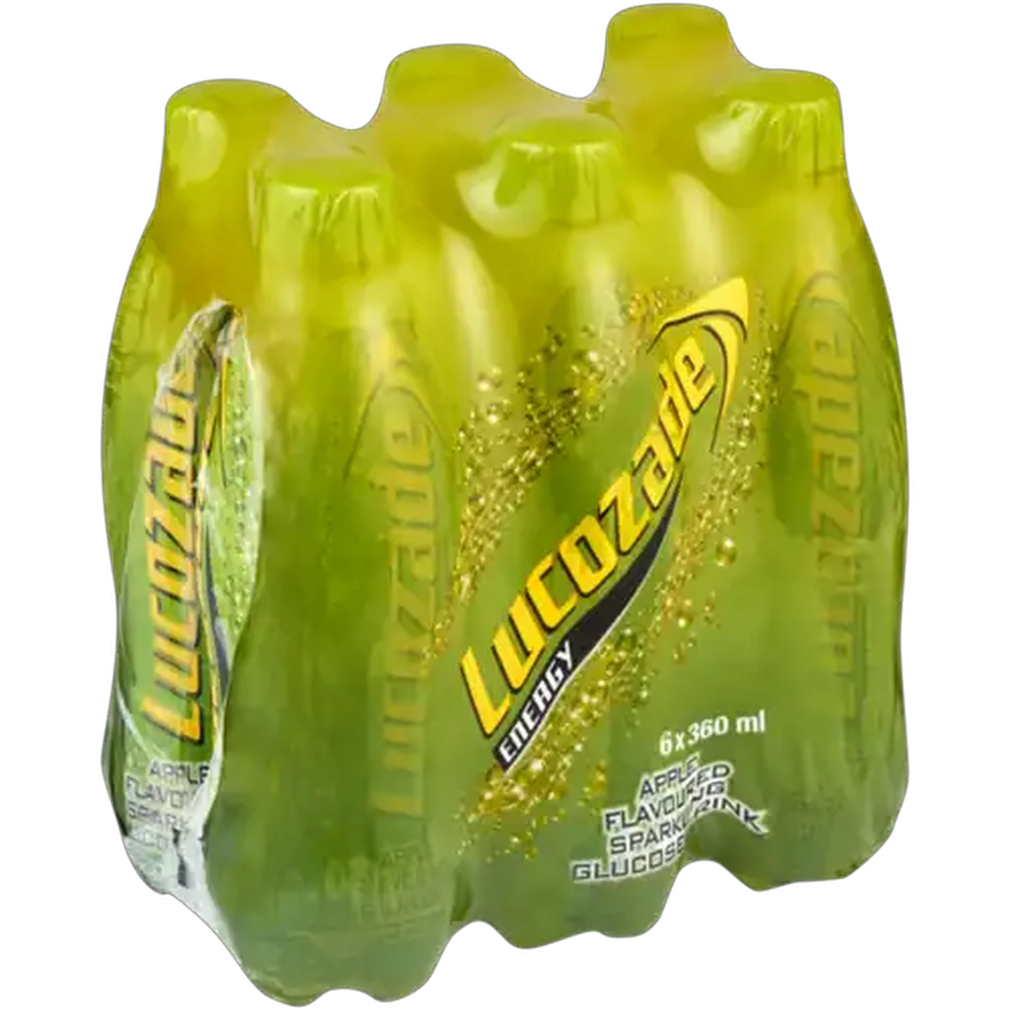 Image of Lucozade Apple Flavoured Sparkling Glucose Drink 6 x 360ml
