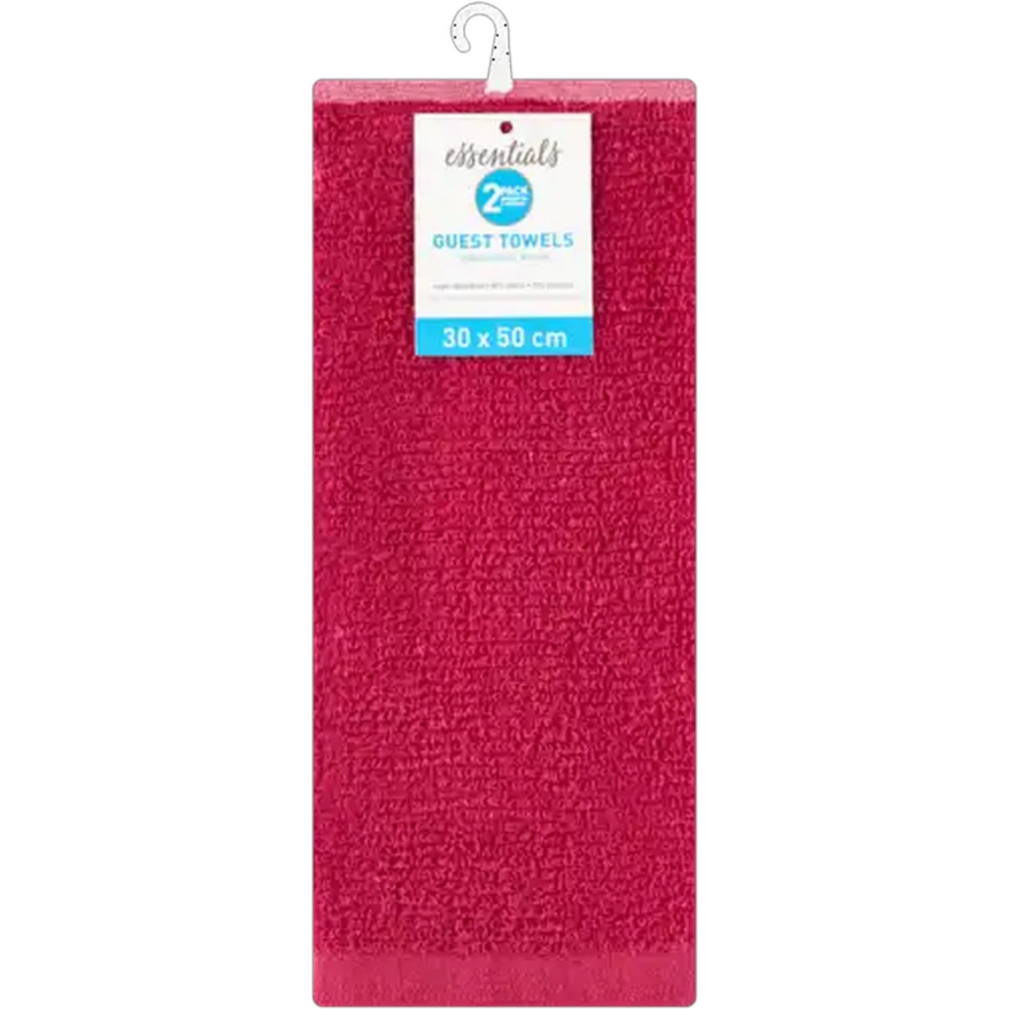 Image of Essentials Guest Towels 2-Pack (Colour May Vary)