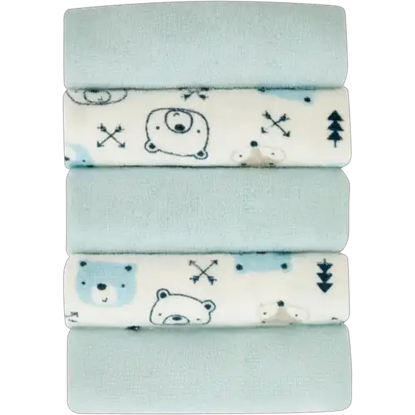 Image of Jolly Tots Knitted Face Cloth Set 5-Pack (Colour May Vary)