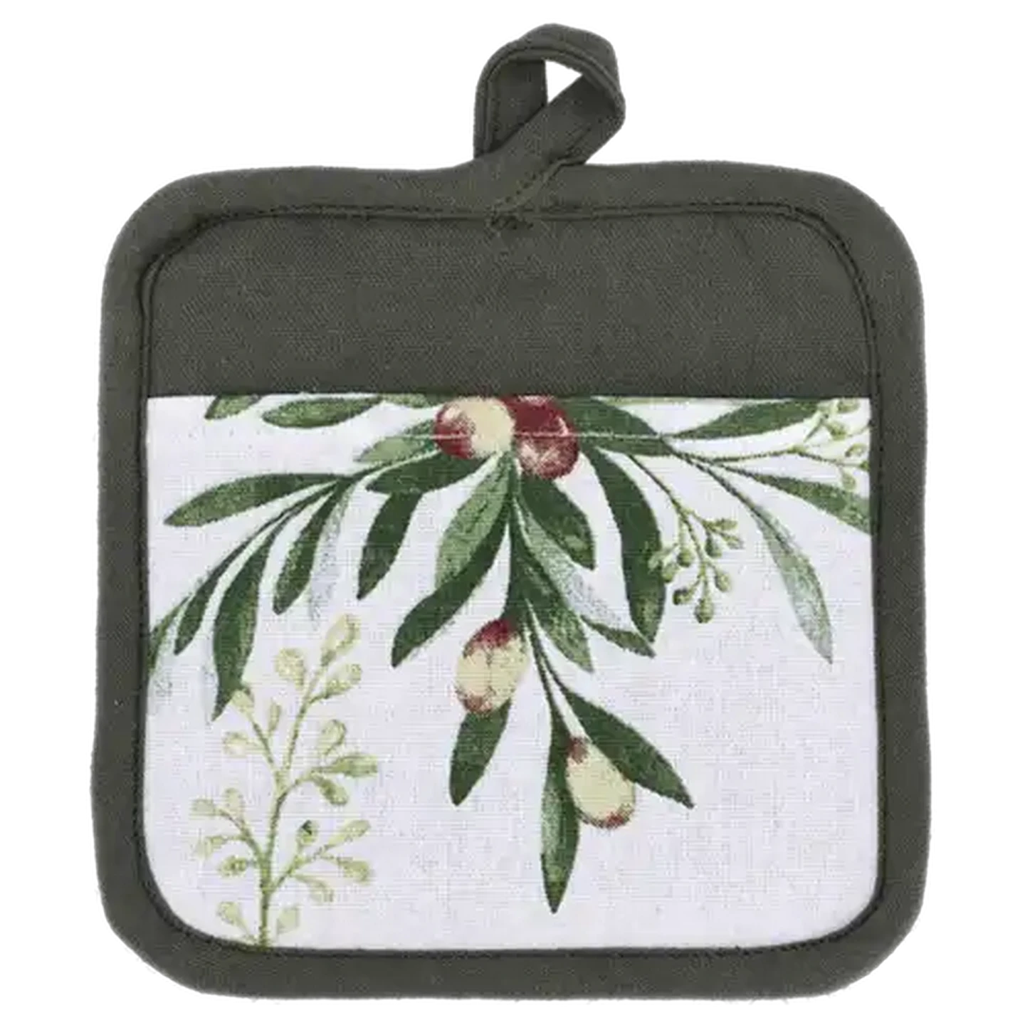 Image of Essentials Green Olive Potholder 18 x 18cm