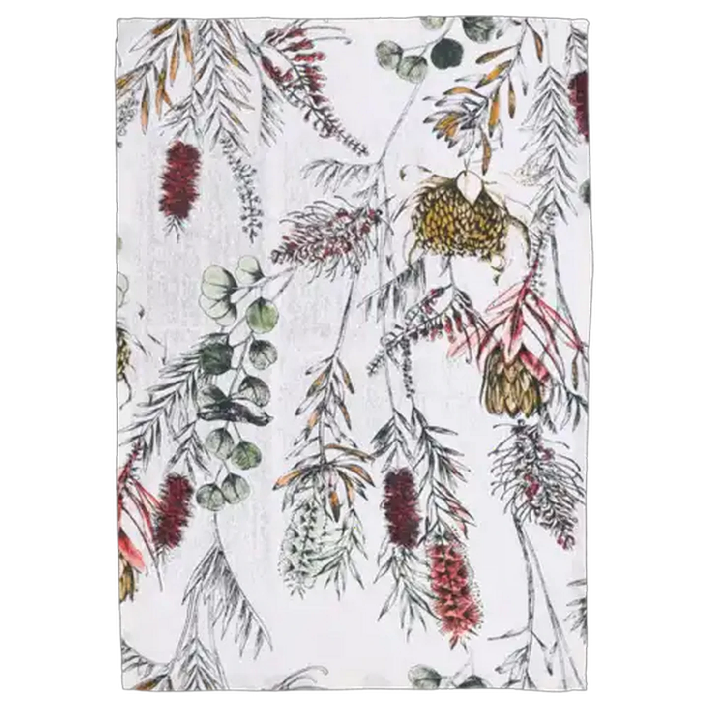 Image of Essentials White Botanic Woven Kitchen Cloths 2-Pack 40 x 65cm