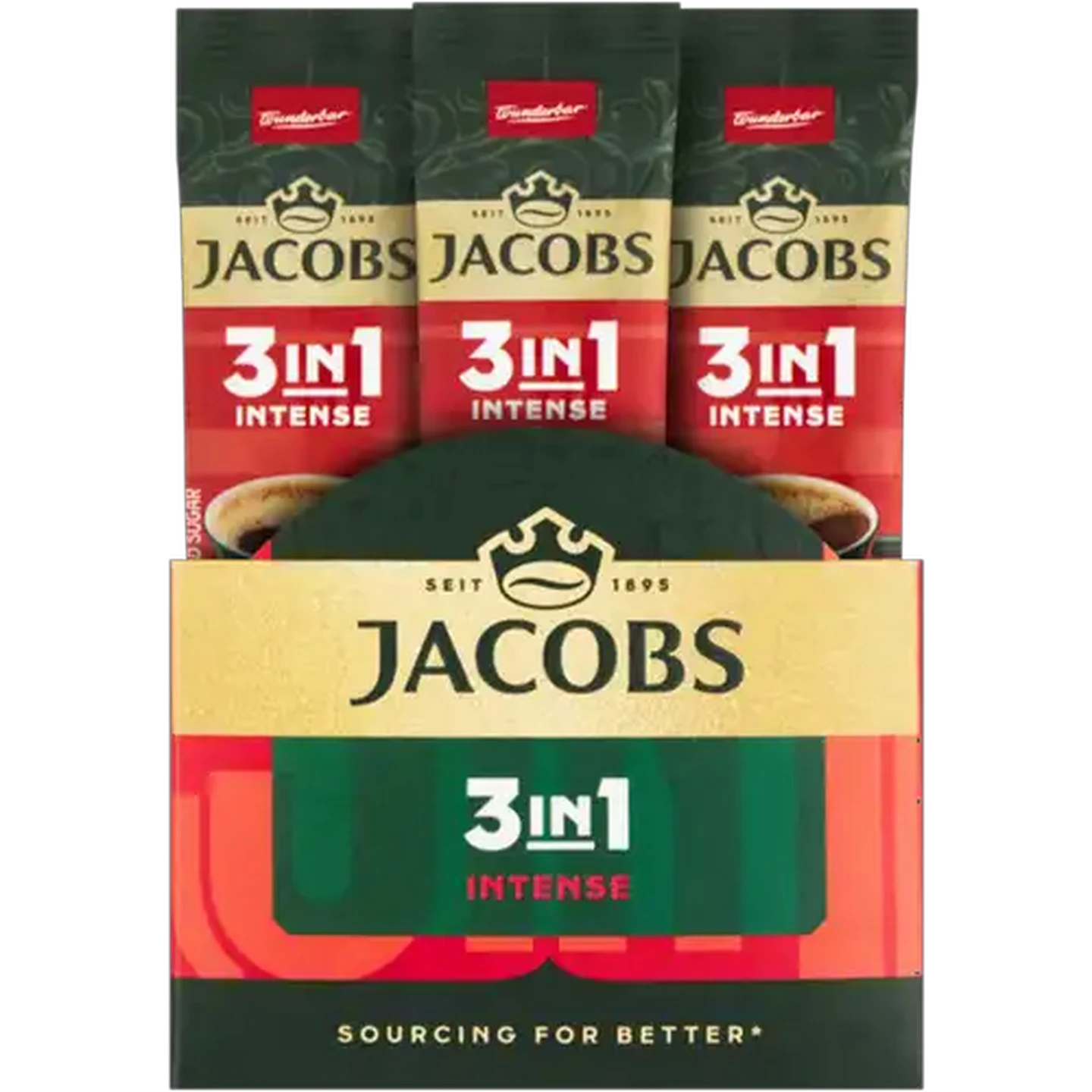 Image of Jacobs 3 in 1 Intense Instant Coffee 20's