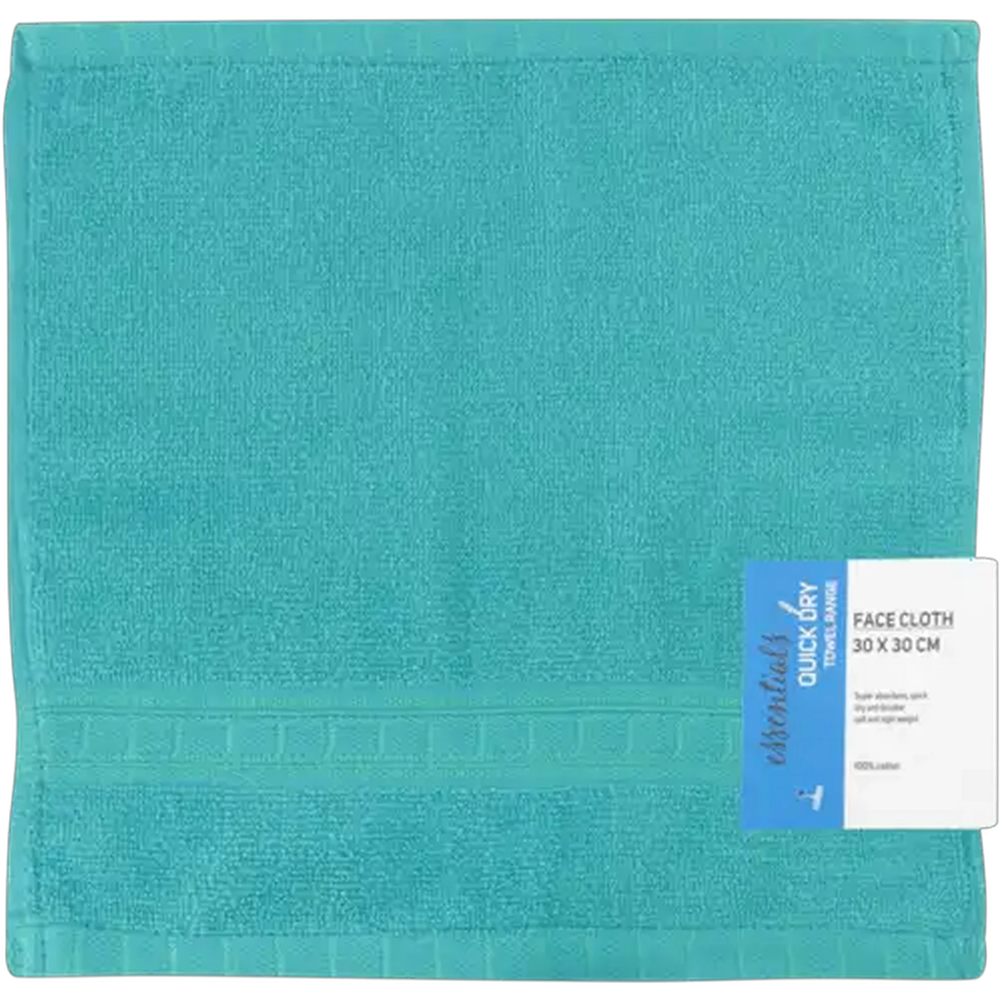 Image of Essentials Aqua Quick Dry Face Cloth 30 x 30cm