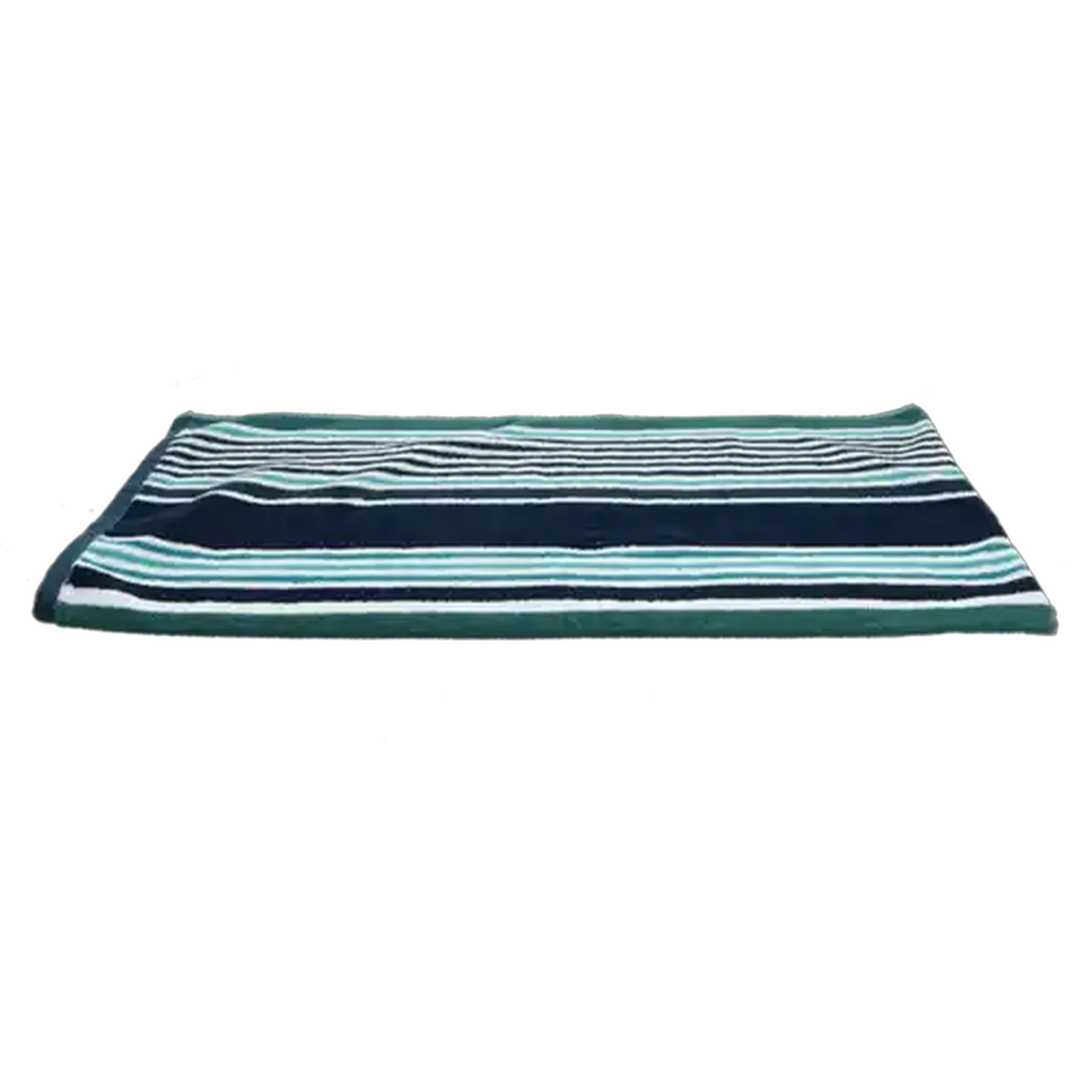 Image of Laguna Blue Multi Stripe Beach Towel 90 x 180cm