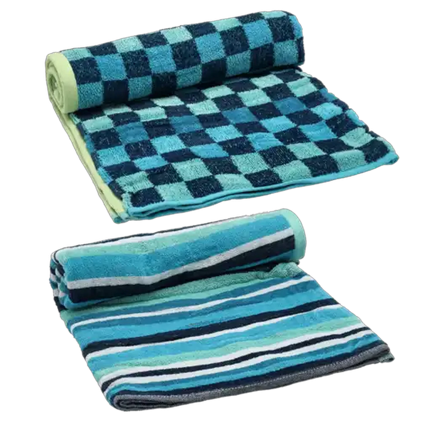 Image of Laguna Verlour Blue Beach Towel 70 x 130cm 2-Pack