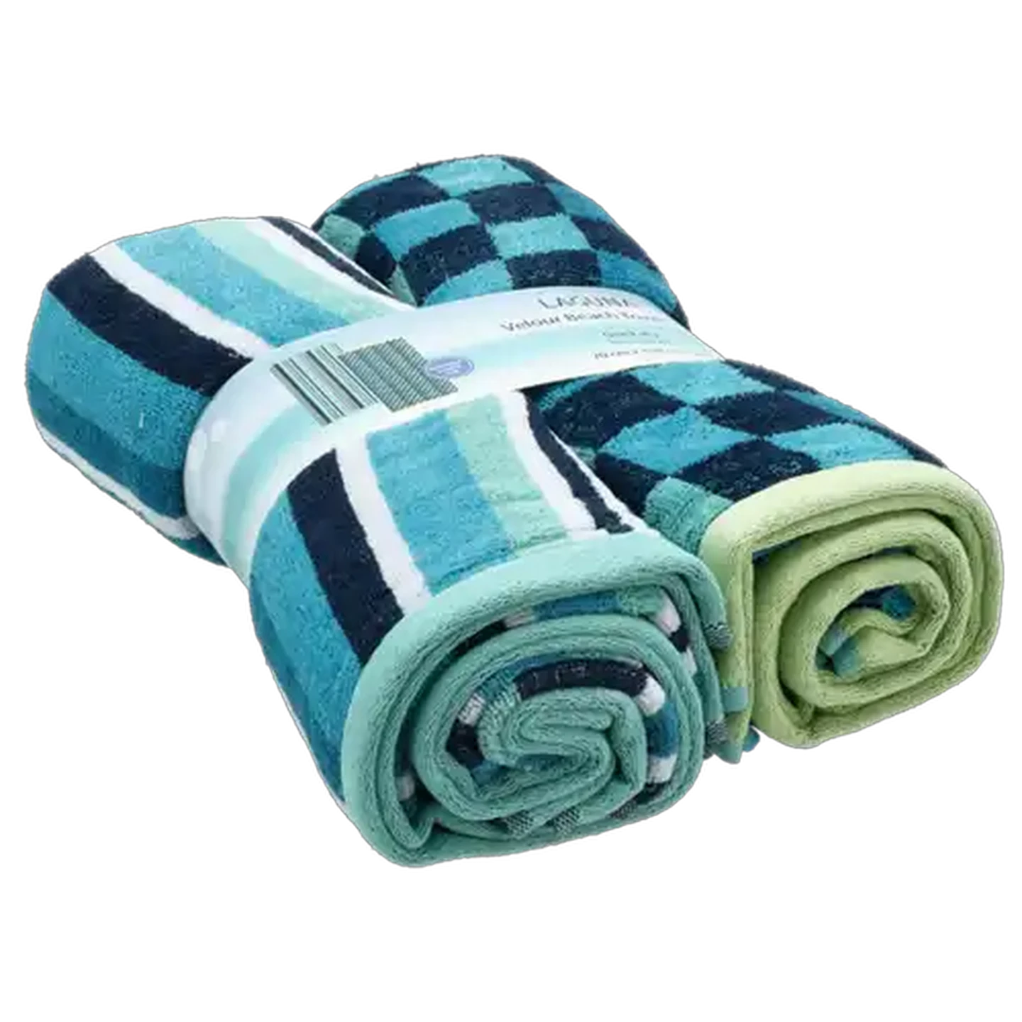 Image of Laguna Verlour Blue Beach Towel 70 x 130cm 2-Pack