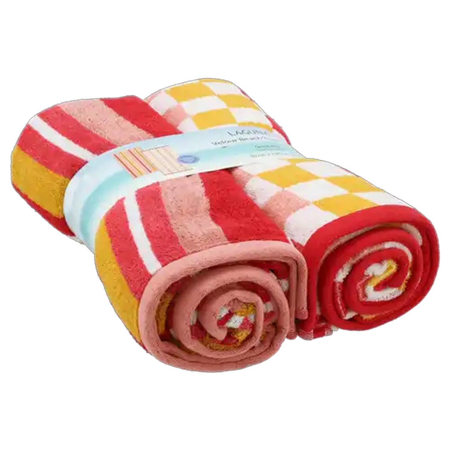 Image of Laguna Verlour Red Beach Towel 70 x 130cm 2-Pack
