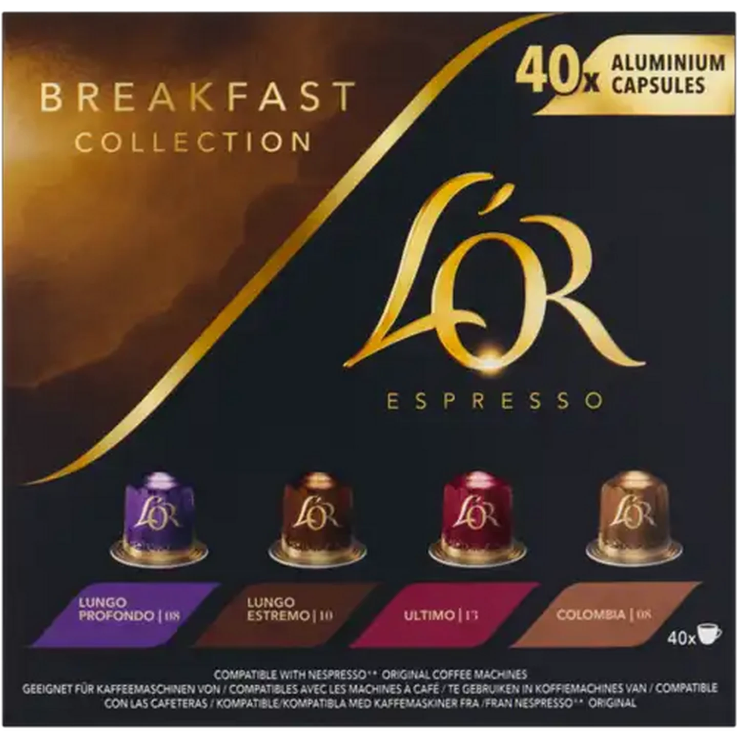 Image of L'OR Espresso Breakfast Collection Coffee Capsules 40 Pack