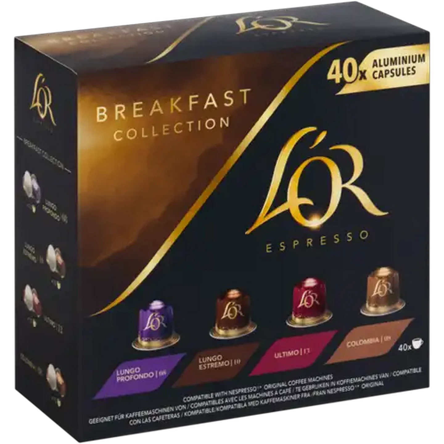 Image of L'OR Espresso Breakfast Collection Coffee Capsules 40 Pack