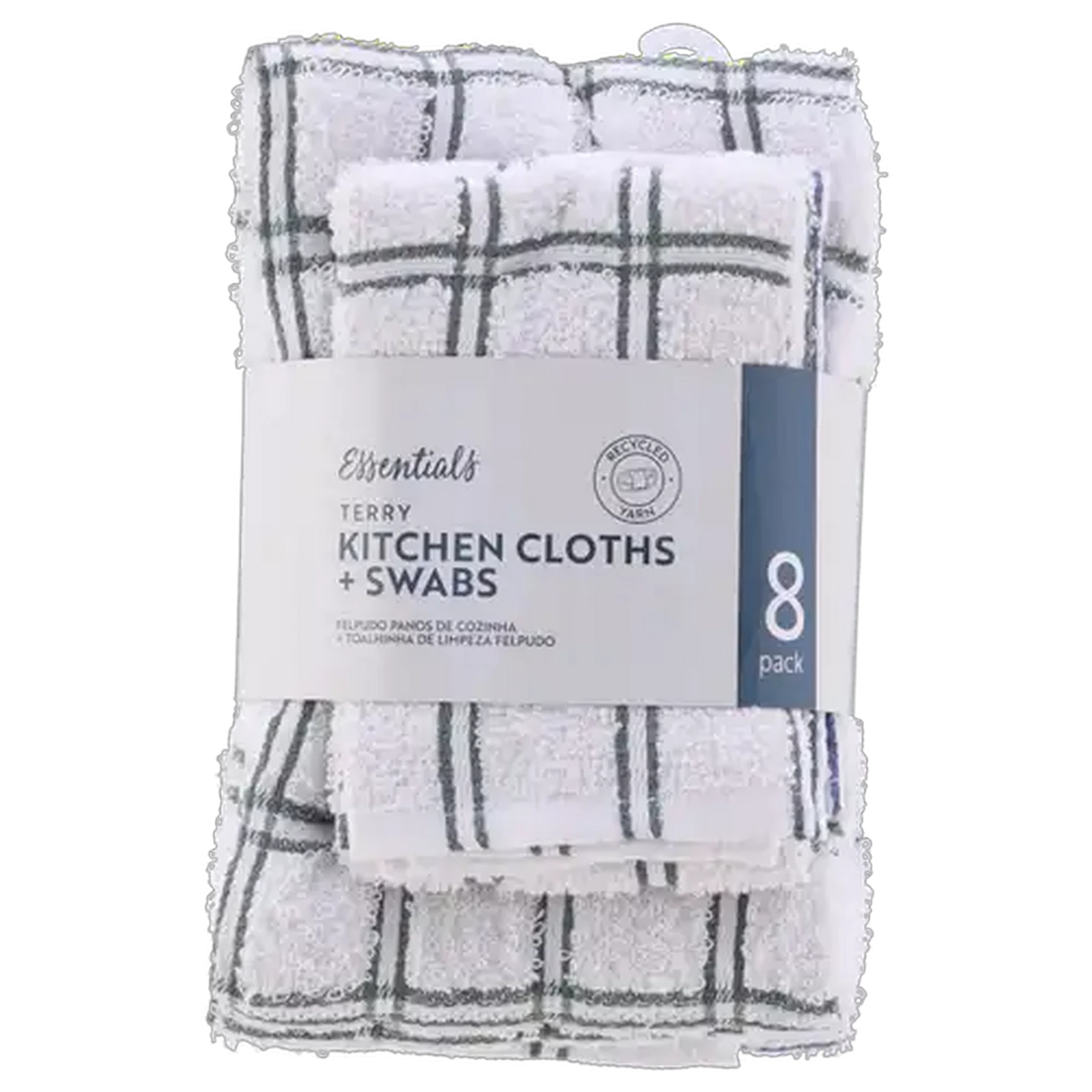 Image of Essentials Terry Kitchen Cloths & Swabs 8-Pack