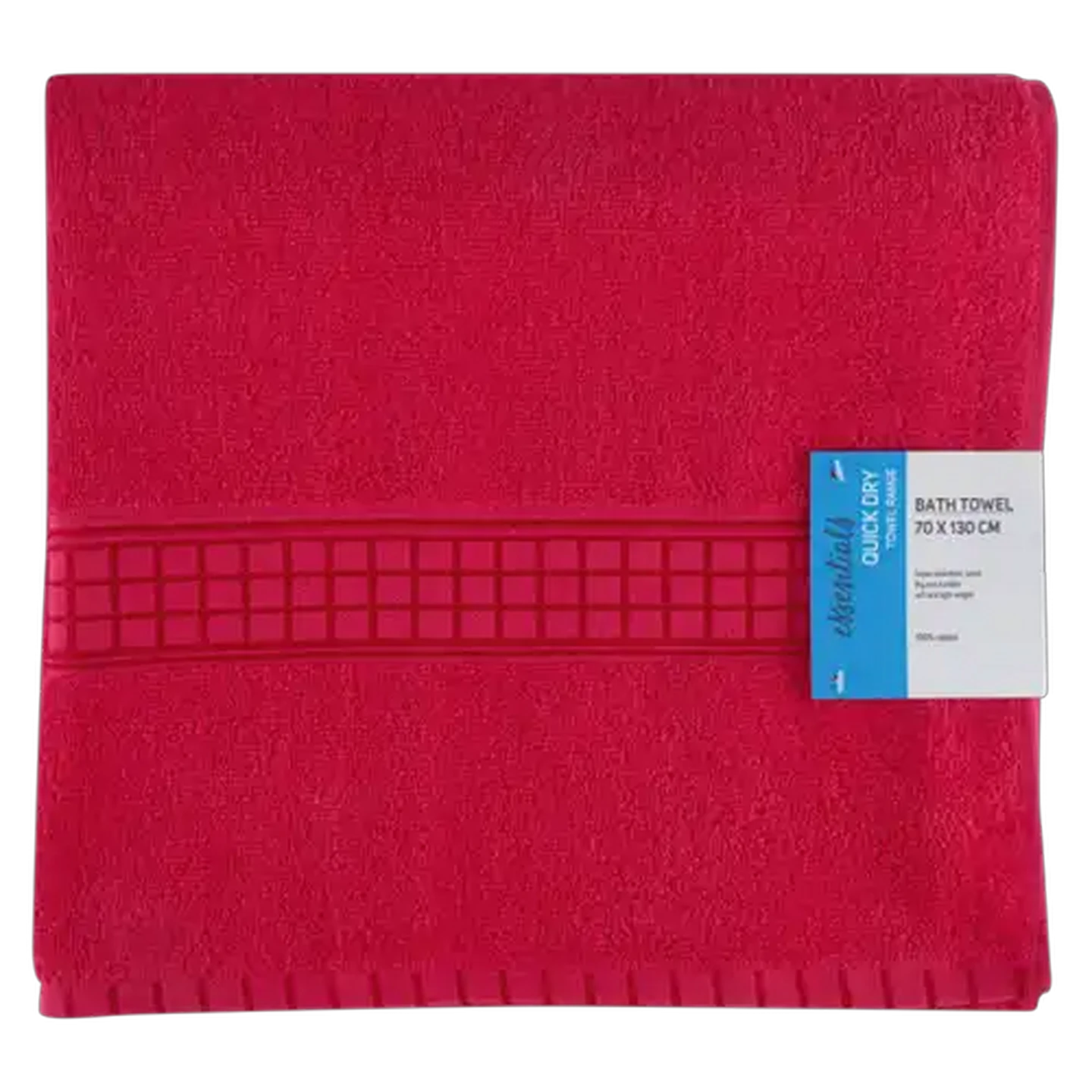 Image of Essentials Cerise Quick Dry Bath Towel 70 x 130cm