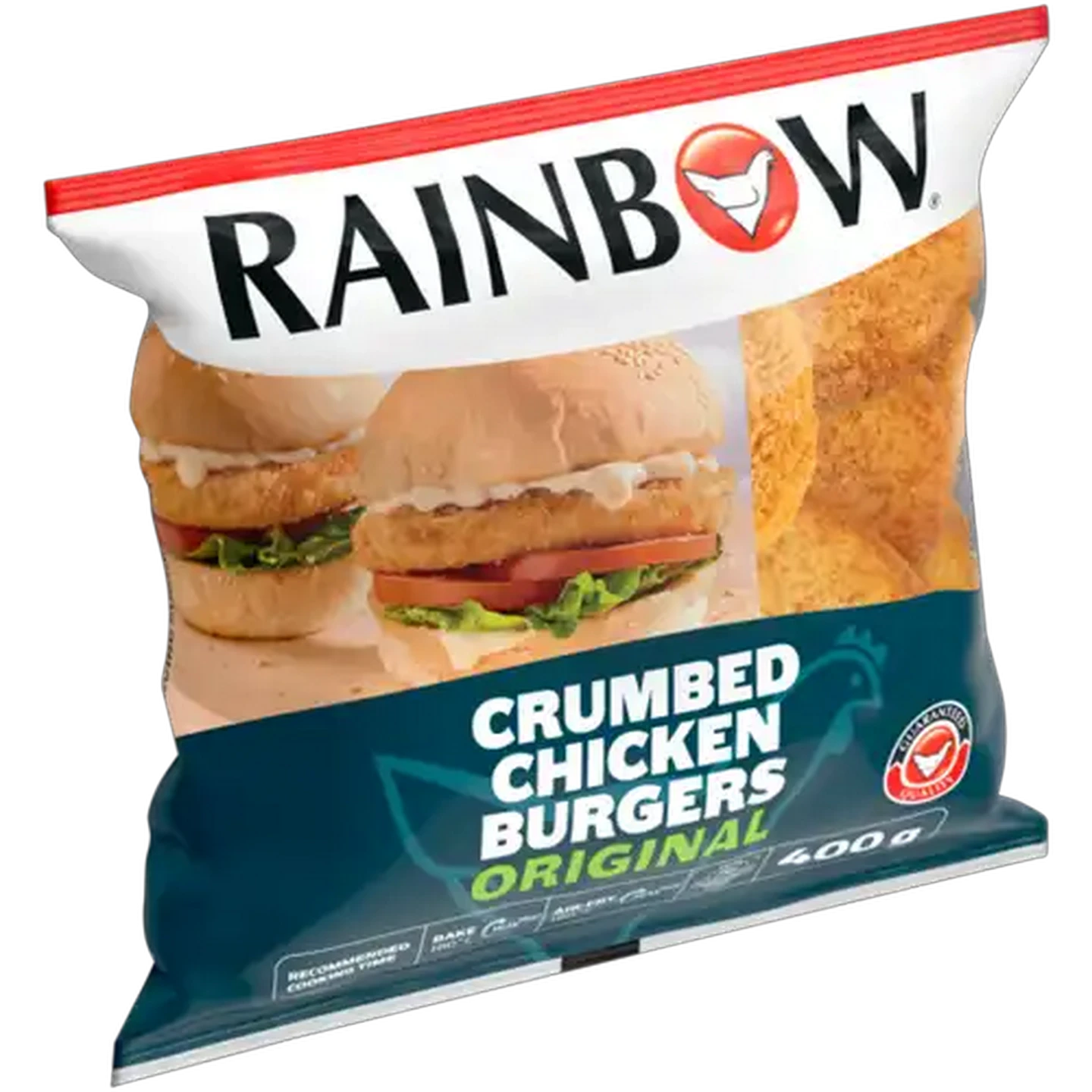 Image of RAINBOW Frozen Original Crumbed Chicken Burgers 400g