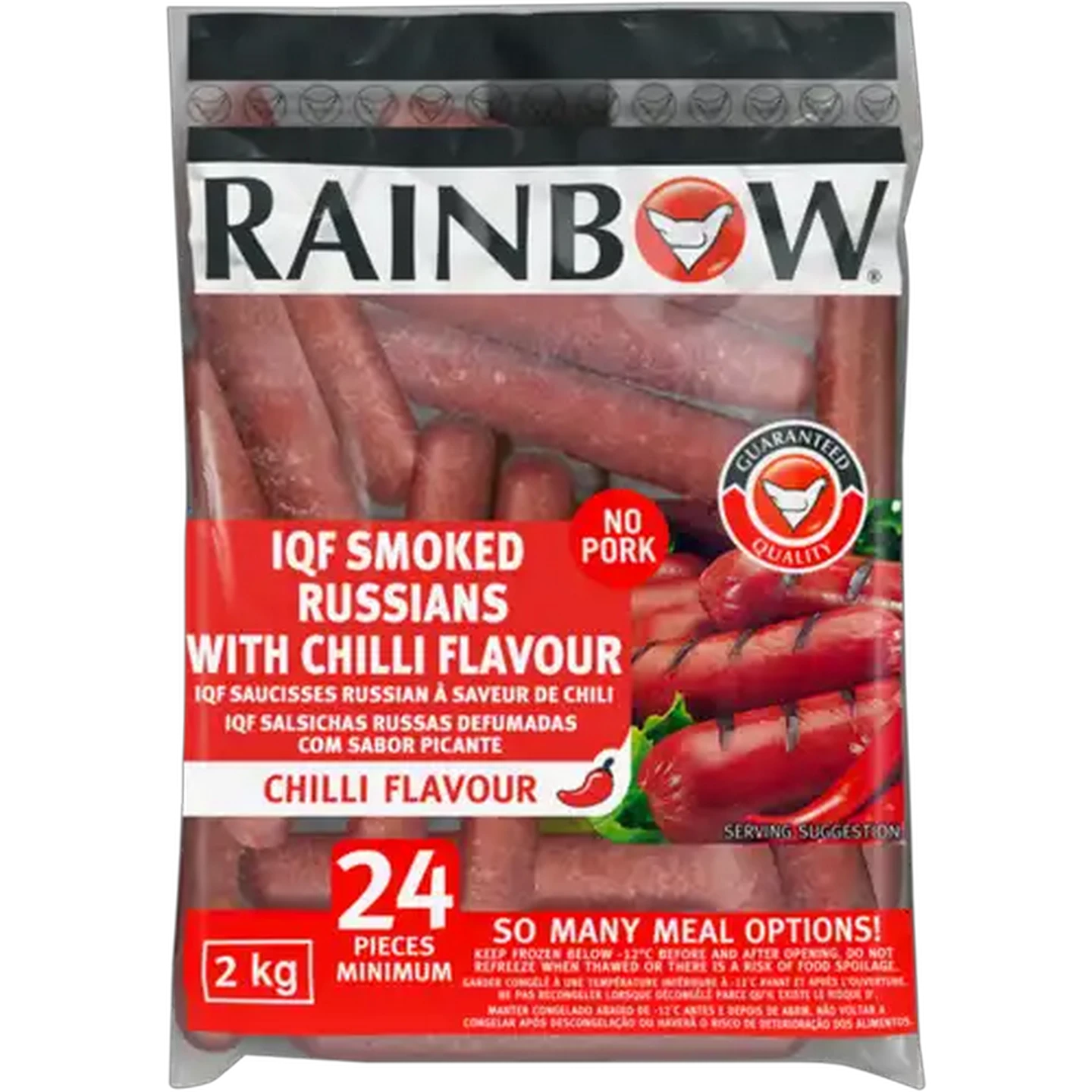 Image of RAINBOW Chilli Flavour Frozen Smoked Russians 2kg