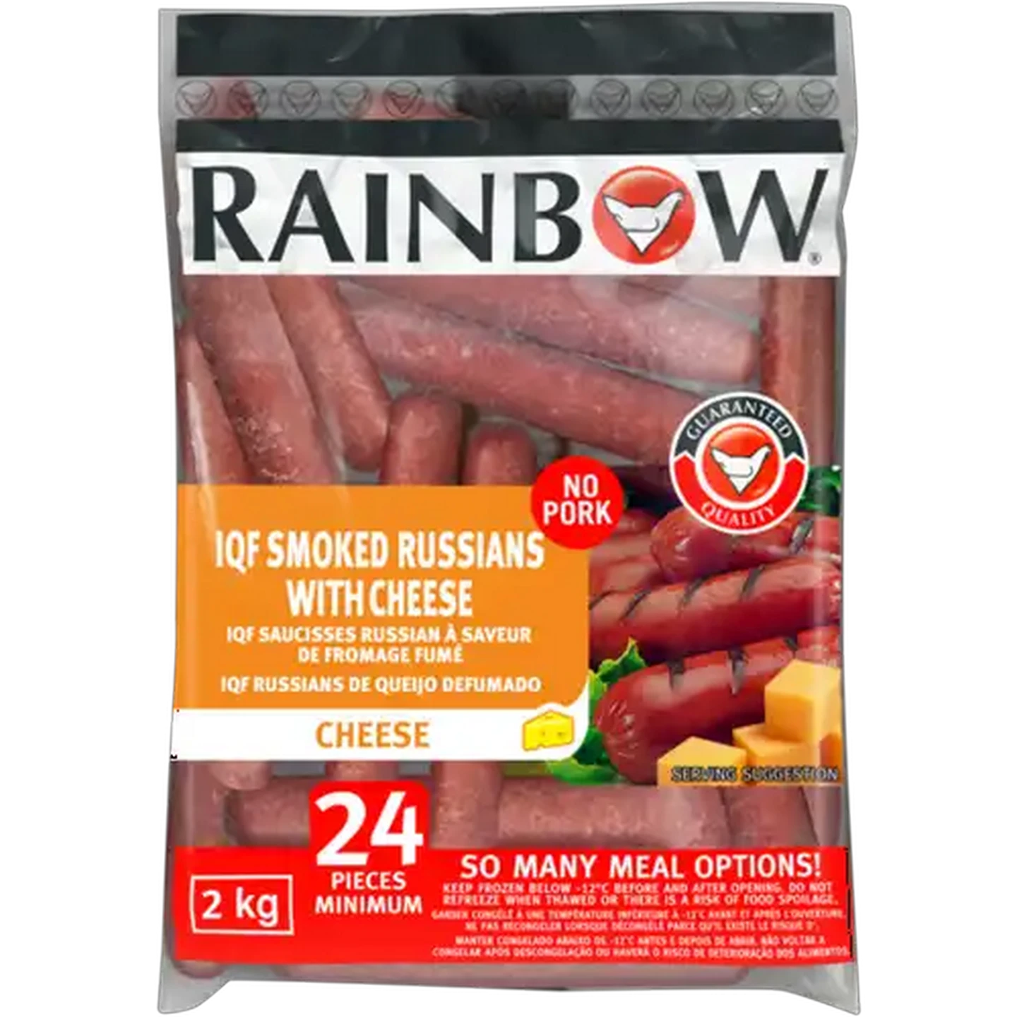 Image of RAINBOW Frozen Smoked Russians with Cheese 2kg