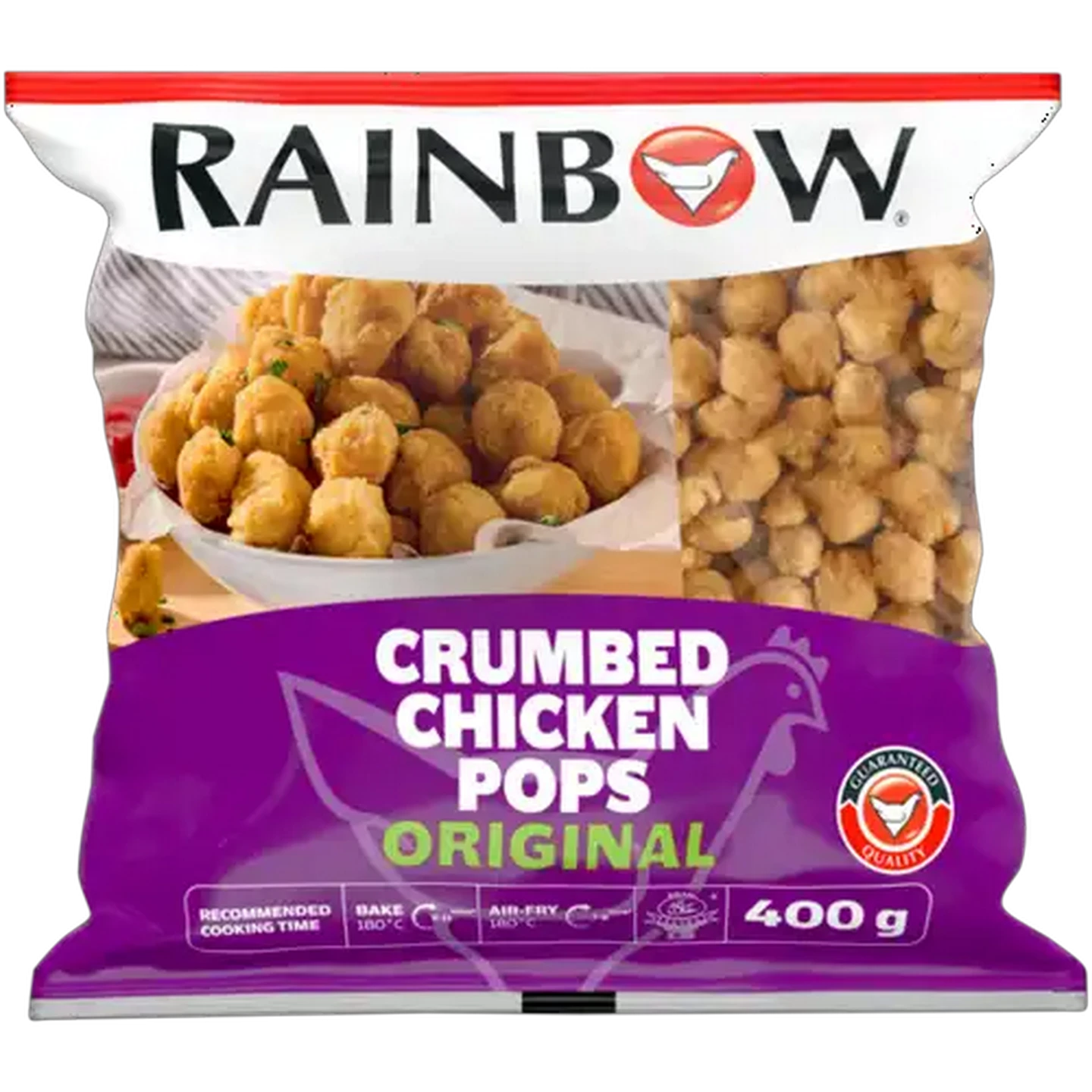 Image of RAINBOW Frozen Original Crumbed Chicken Pops 400g