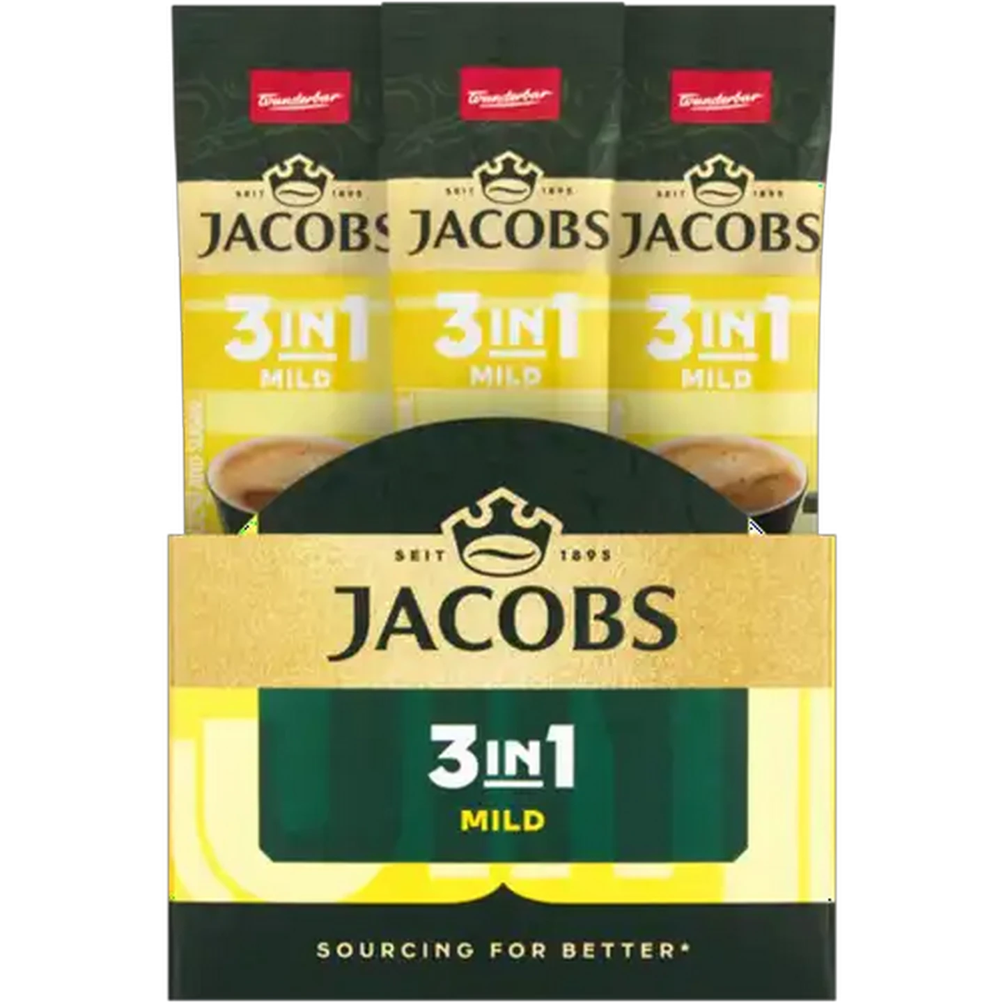 Image of Jacobs 3-in-1 Mild Instant Coffee 20 x 11.1g