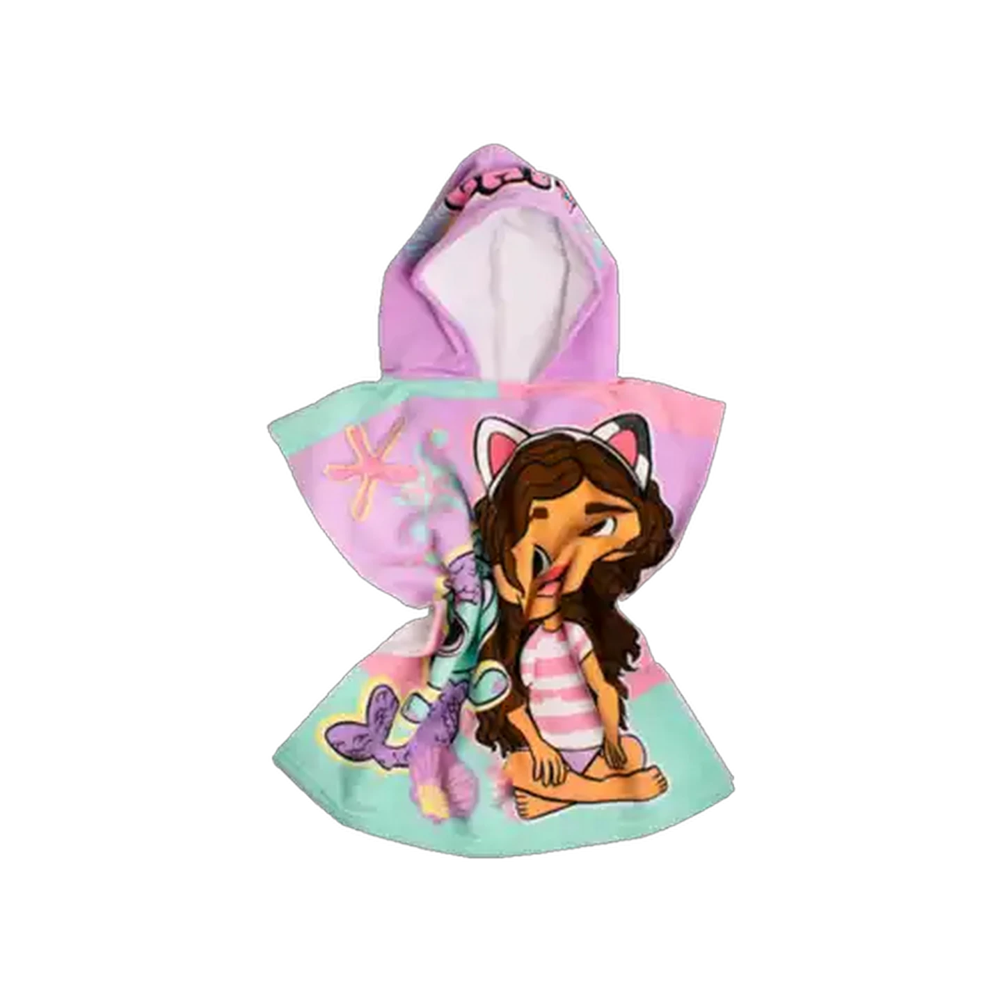 Image of Gabby's Dollhouse Purple Laguna Hooded Towel