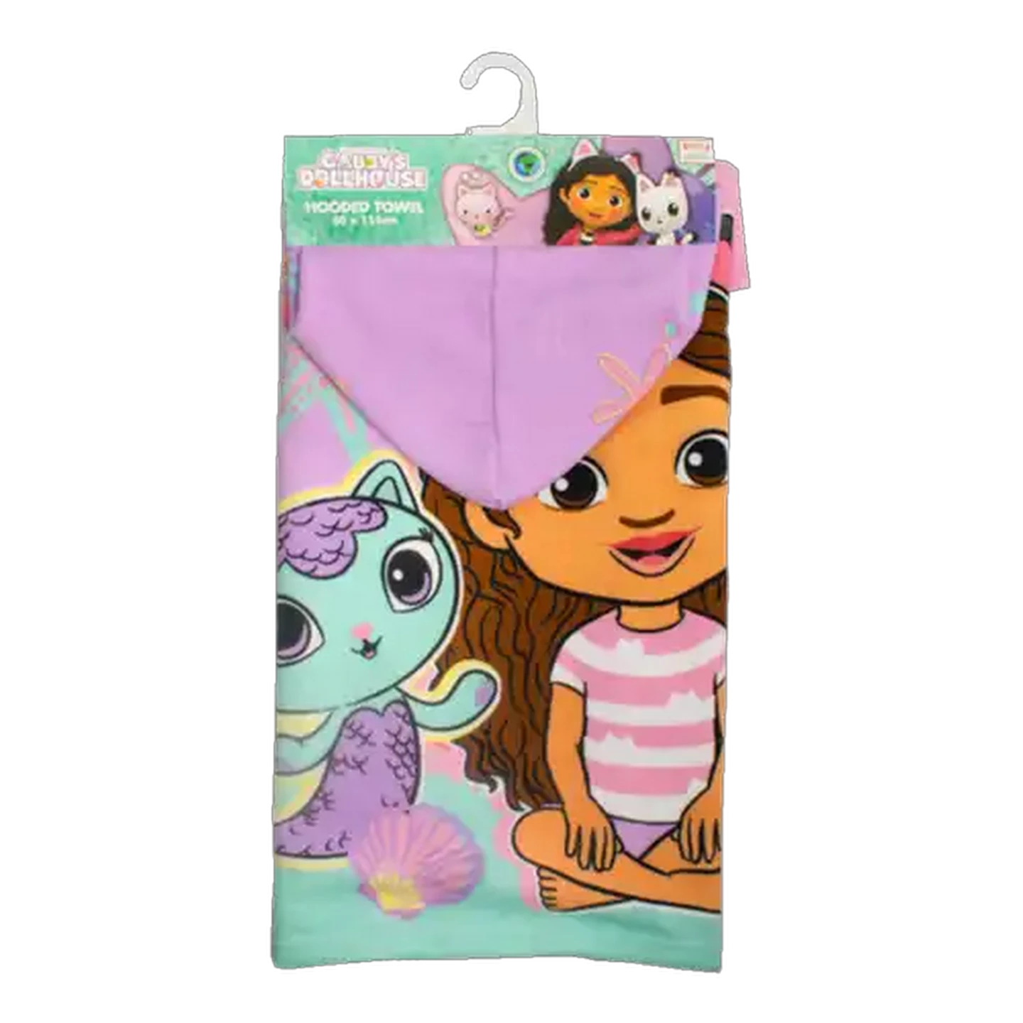Image of Gabby's Dollhouse Purple Laguna Hooded Towel