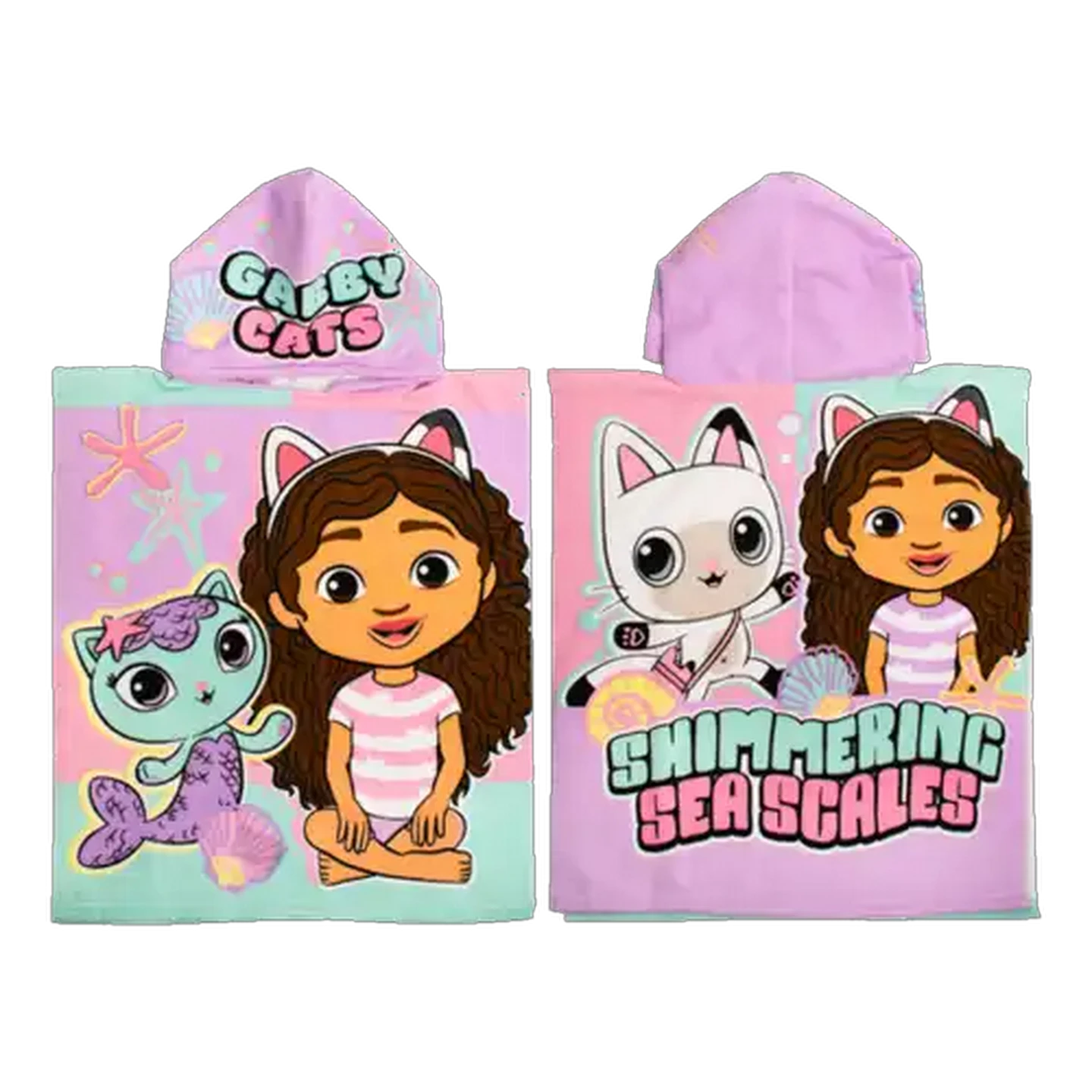 Image of Gabby's Dollhouse Purple Laguna Hooded Towel