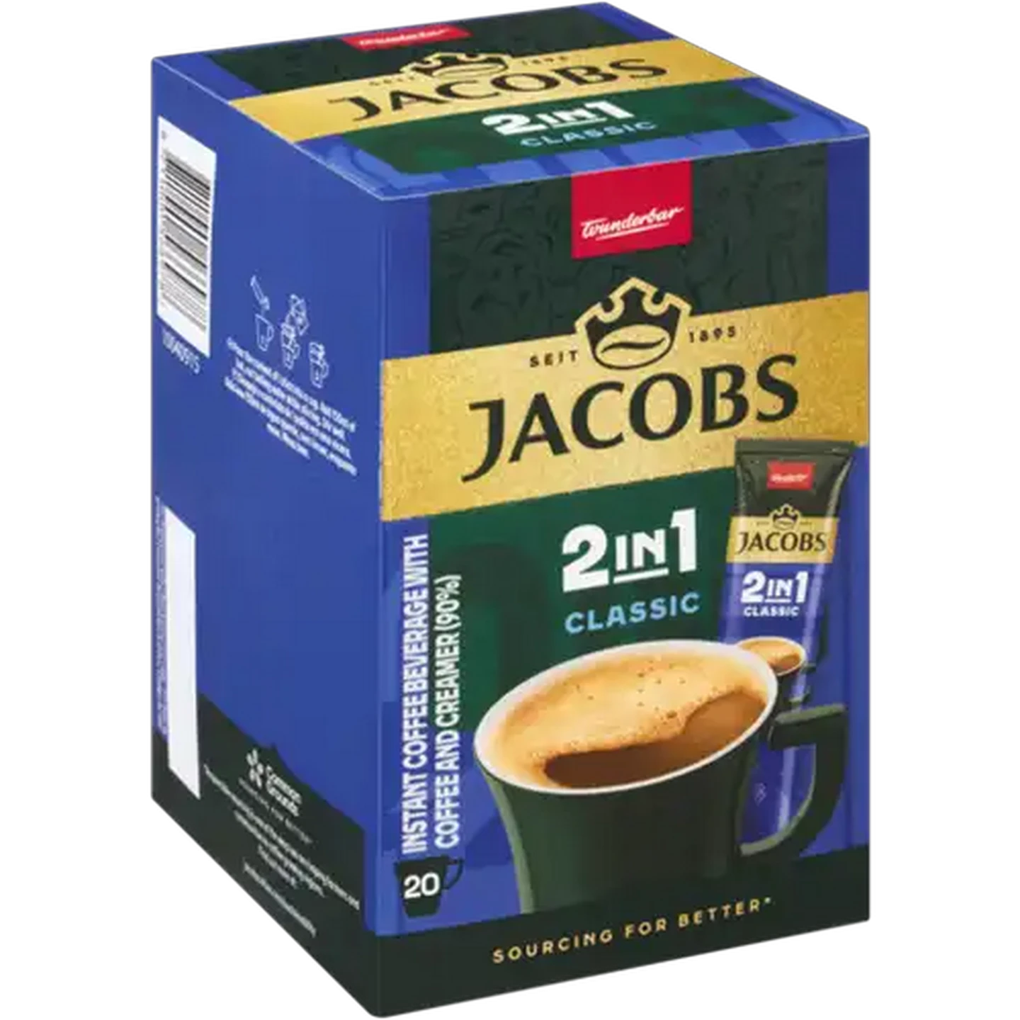 Image of Jacobs 2-in-1 Classic Instant Coffee 20 x 12.4g
