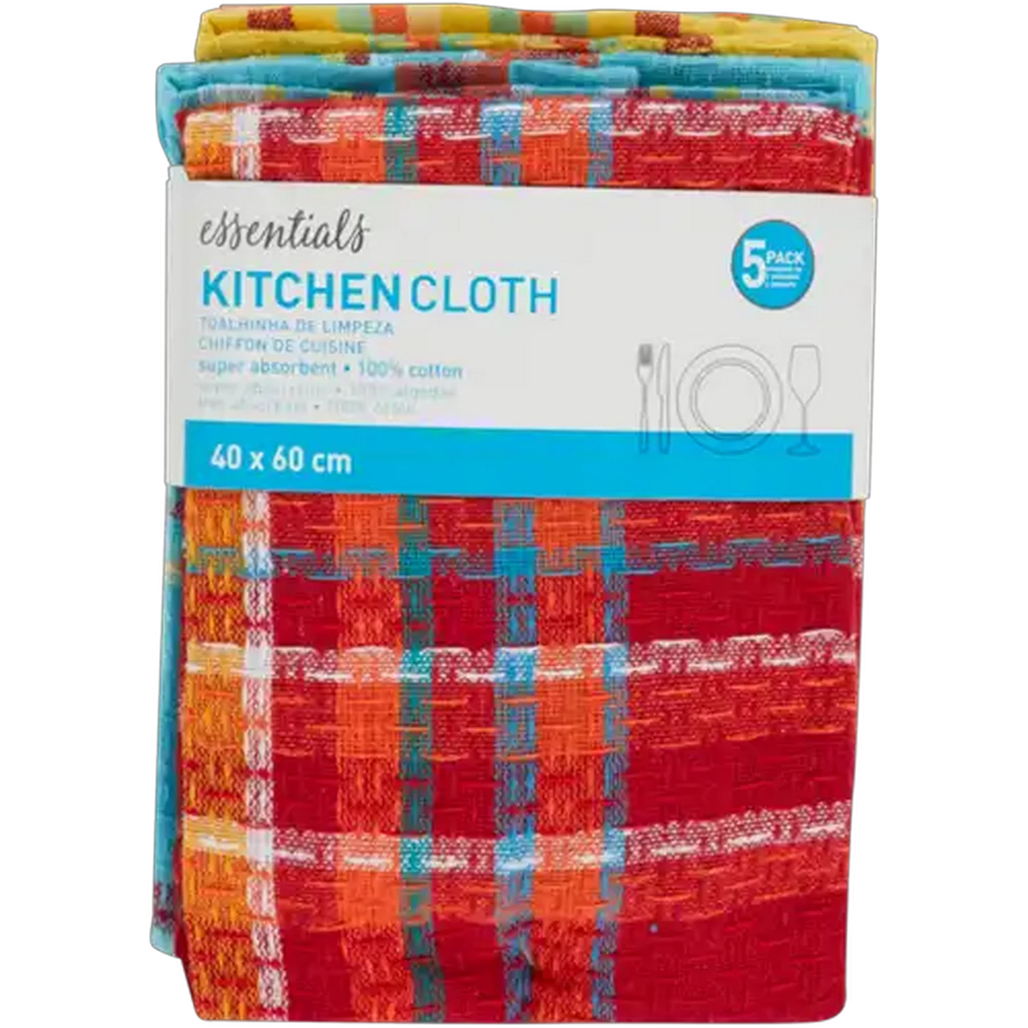 Image of Essentials Lily Waffle Kitchen Cloth 5-Pack
