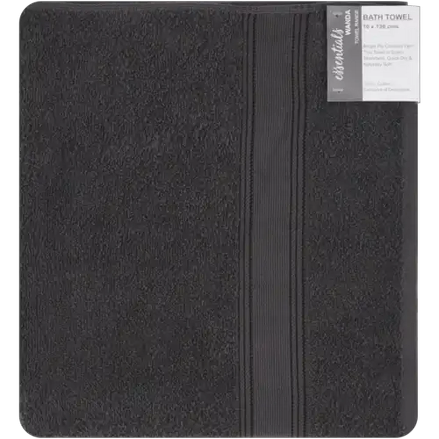 Image of Essentials Wanda Charcoal Bath Towel