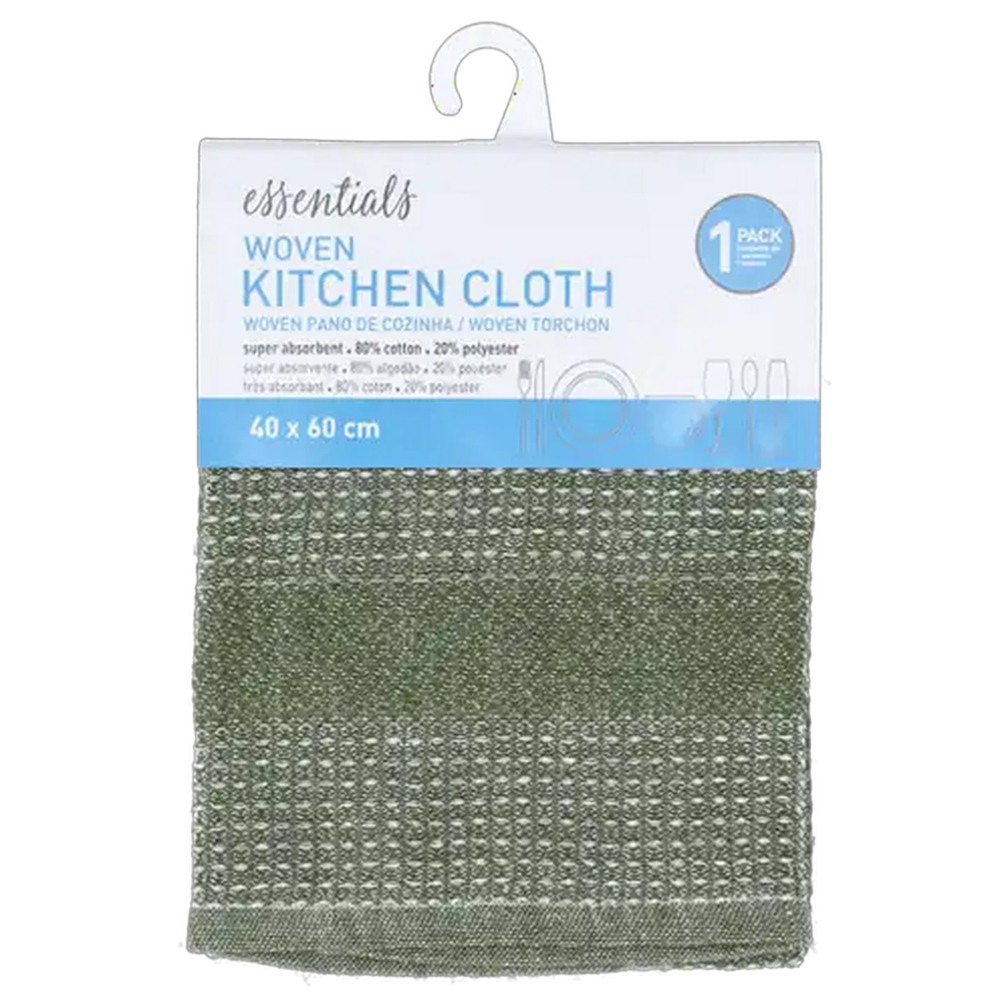 Image of Essentials Waffle Kitchen Cloth 40 x 60cm (Colour May Vary)