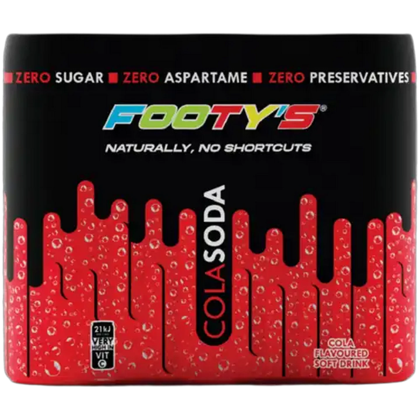 Image of Footy's Sugar Free Cola Soda 6 x 300ml