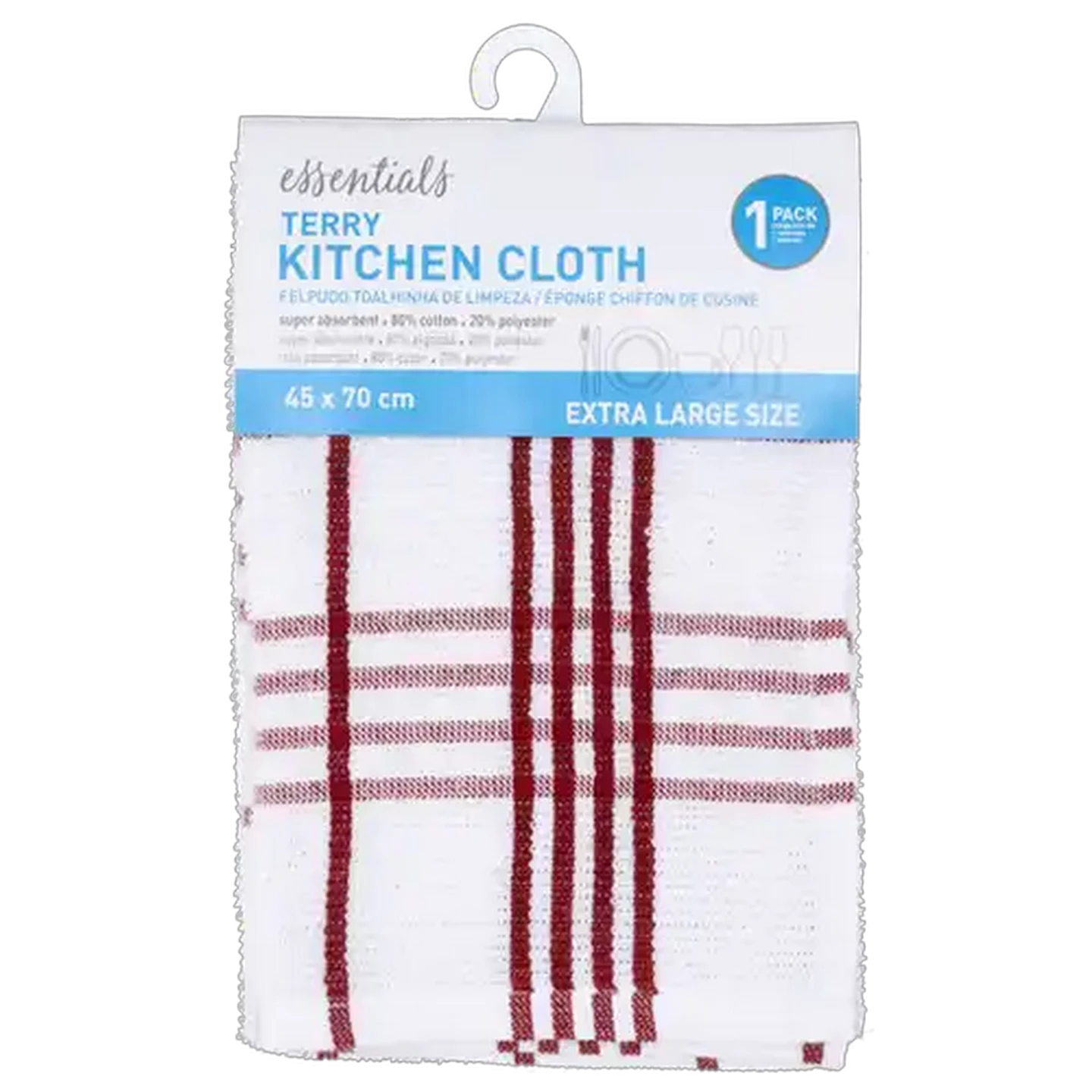 Image of Essentials Extra Large Terry Kitchen Cloth (Colour May Vary)